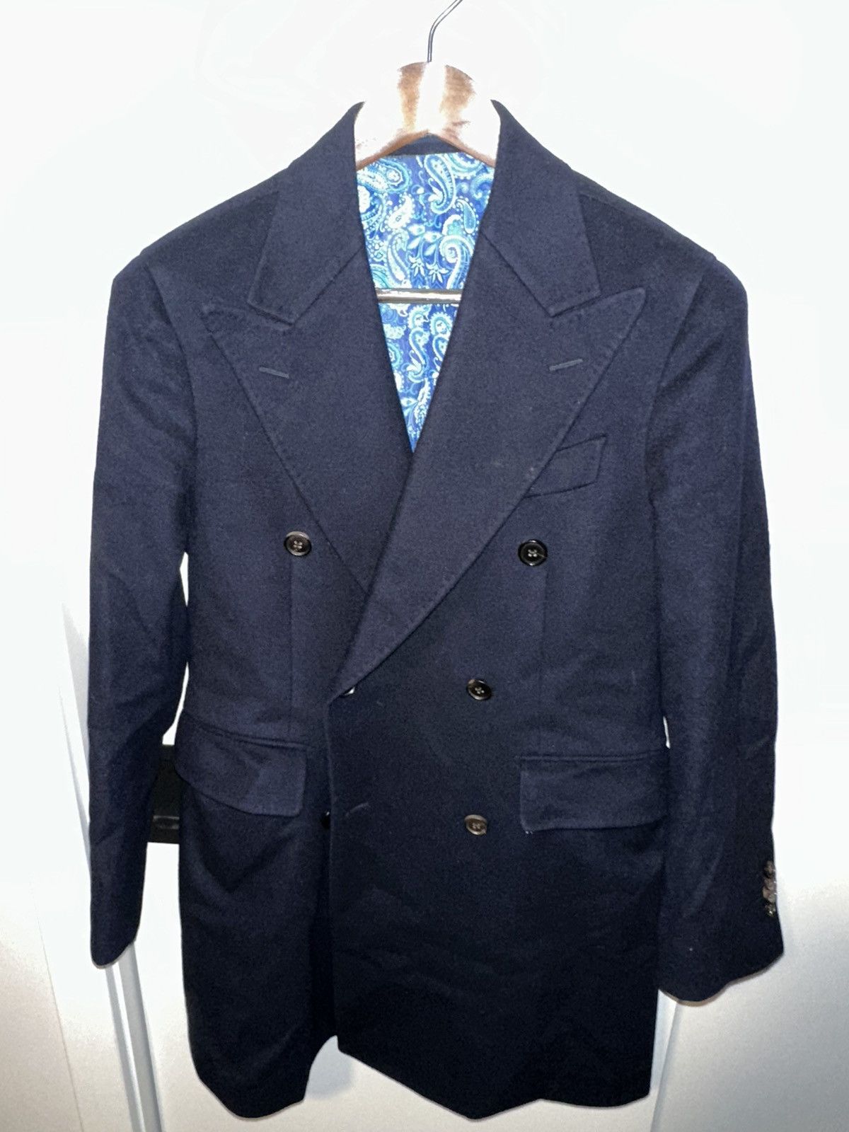 Suitsupply SuitSupply “Bleecker” Double-Breasted Wool Blazer – Navy Size US S / EU 44-46 / 1 - 1 Thumbnail