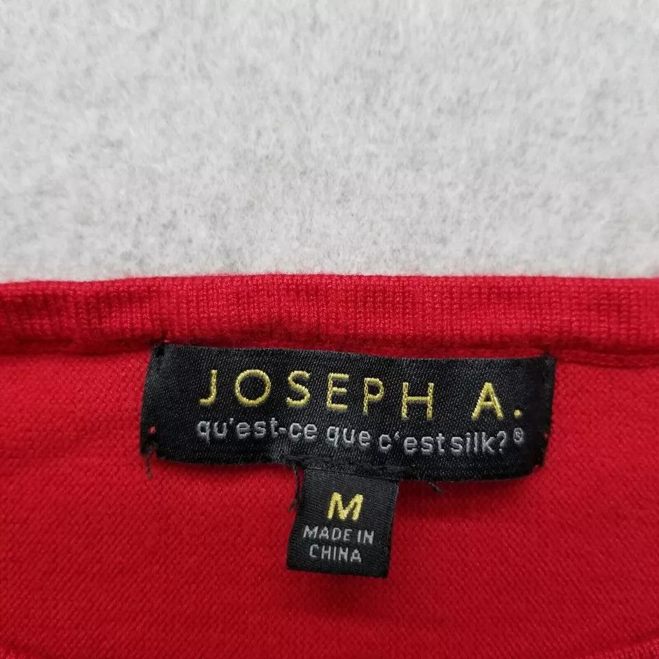Other Joseph A Sweater Womens Medium Red Round Neck Rayon Blend Size M / US 6-8 / IT 42-44 - 5 Thumbnail