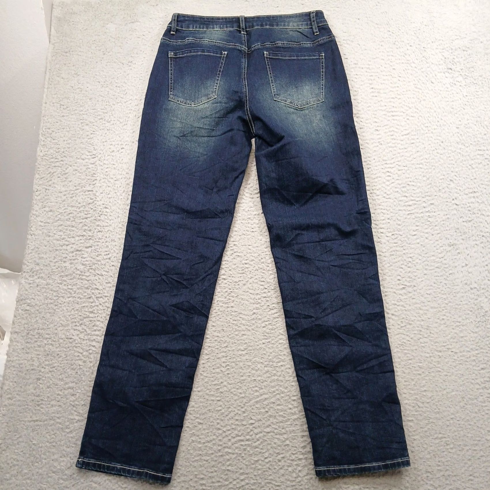 Vintage Flamingals High Rise Button Fly Straight Leg Jeans Womens Size M Blue EUC Size 32" / US 10 / IT 46 - 3 Thumbnail