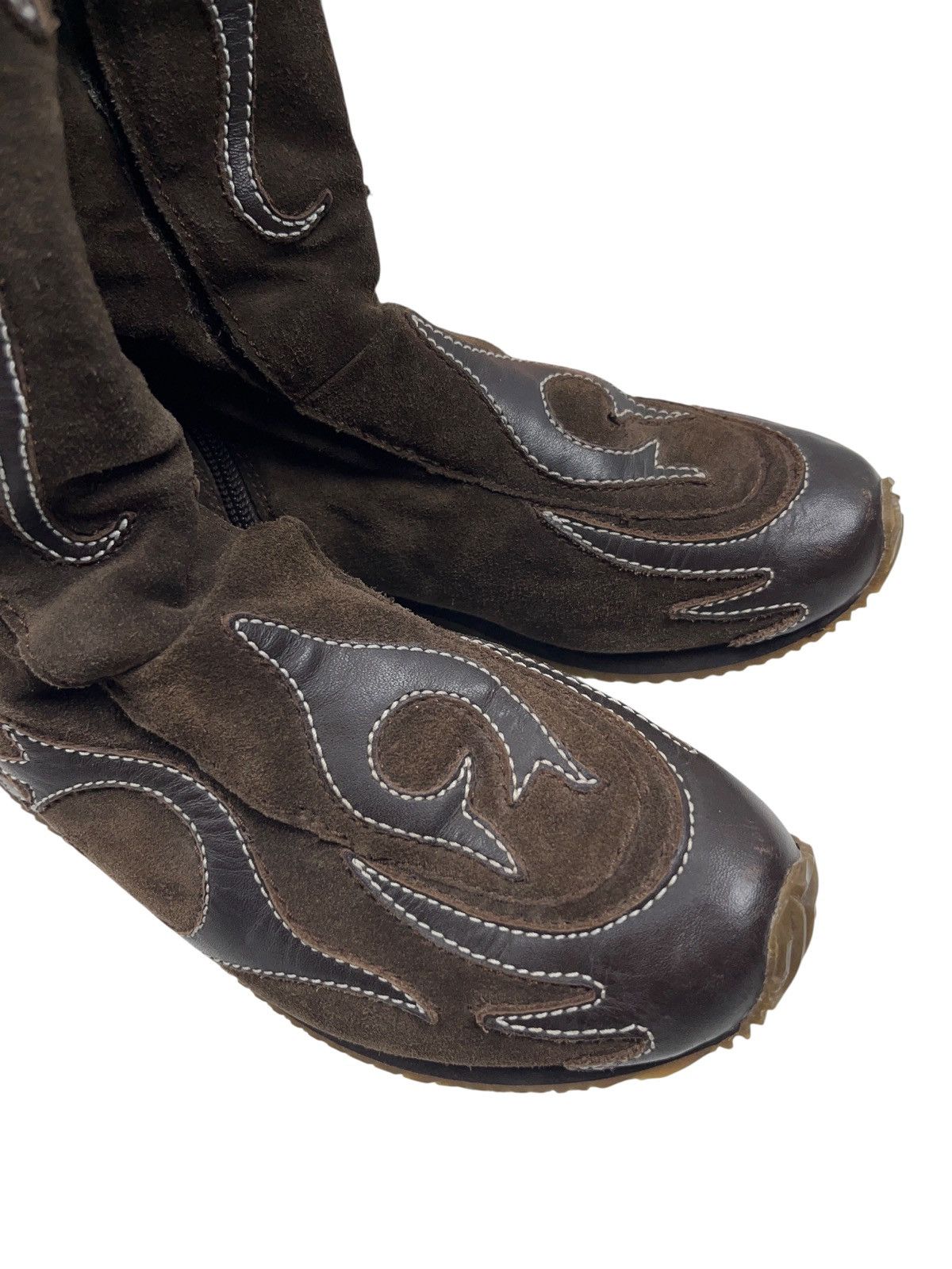 Vintage Vintage Jette Joop Leather Boxing Racing Boots y2k Adidas Size US 6 / IT 36 - 7 Thumbnail