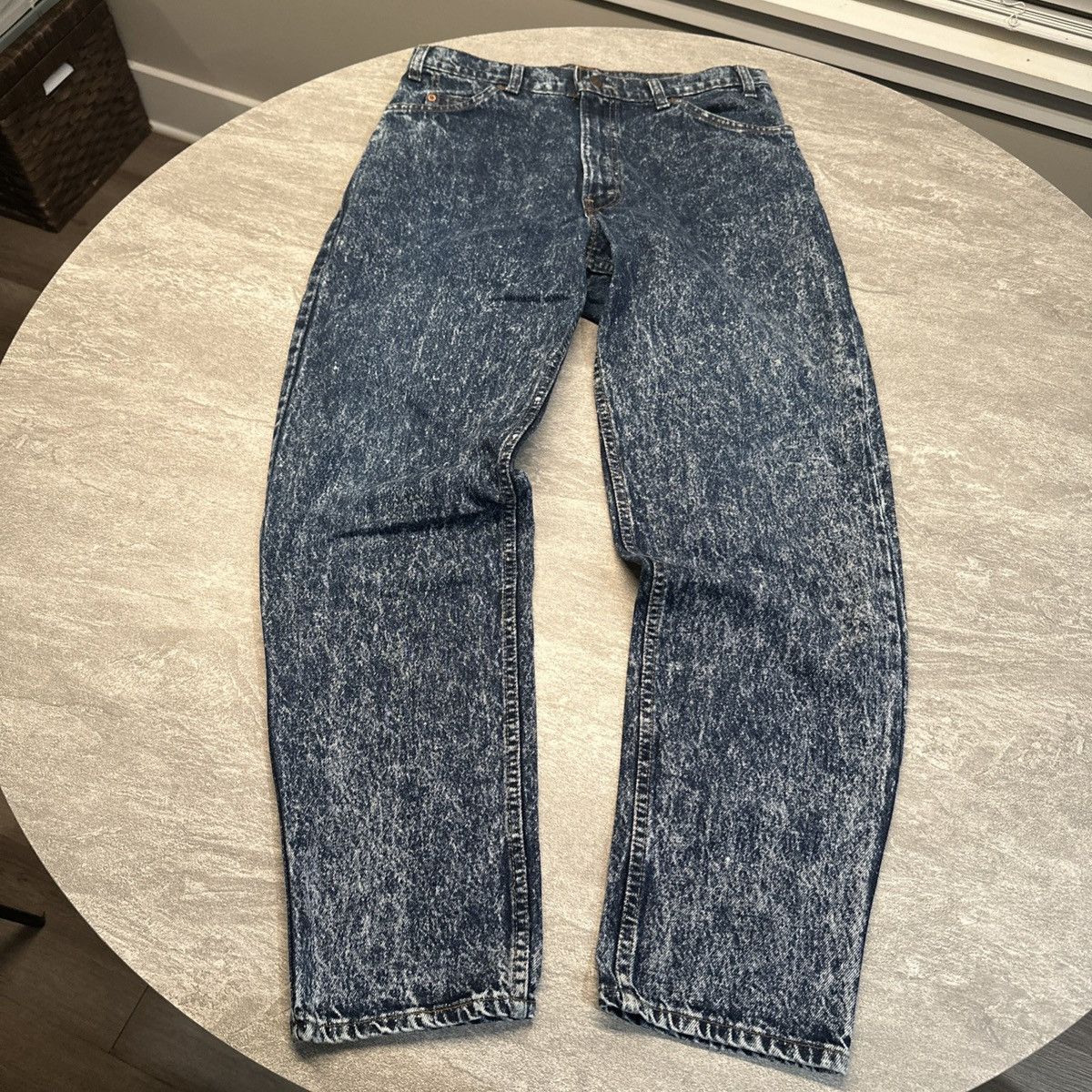 Levi's × Vintage Vtg 80s 90s Levis Acid Wash Orange Tab Blue Denim Jeans USA Size US 32 / EU 48 - 1 Thumbnail