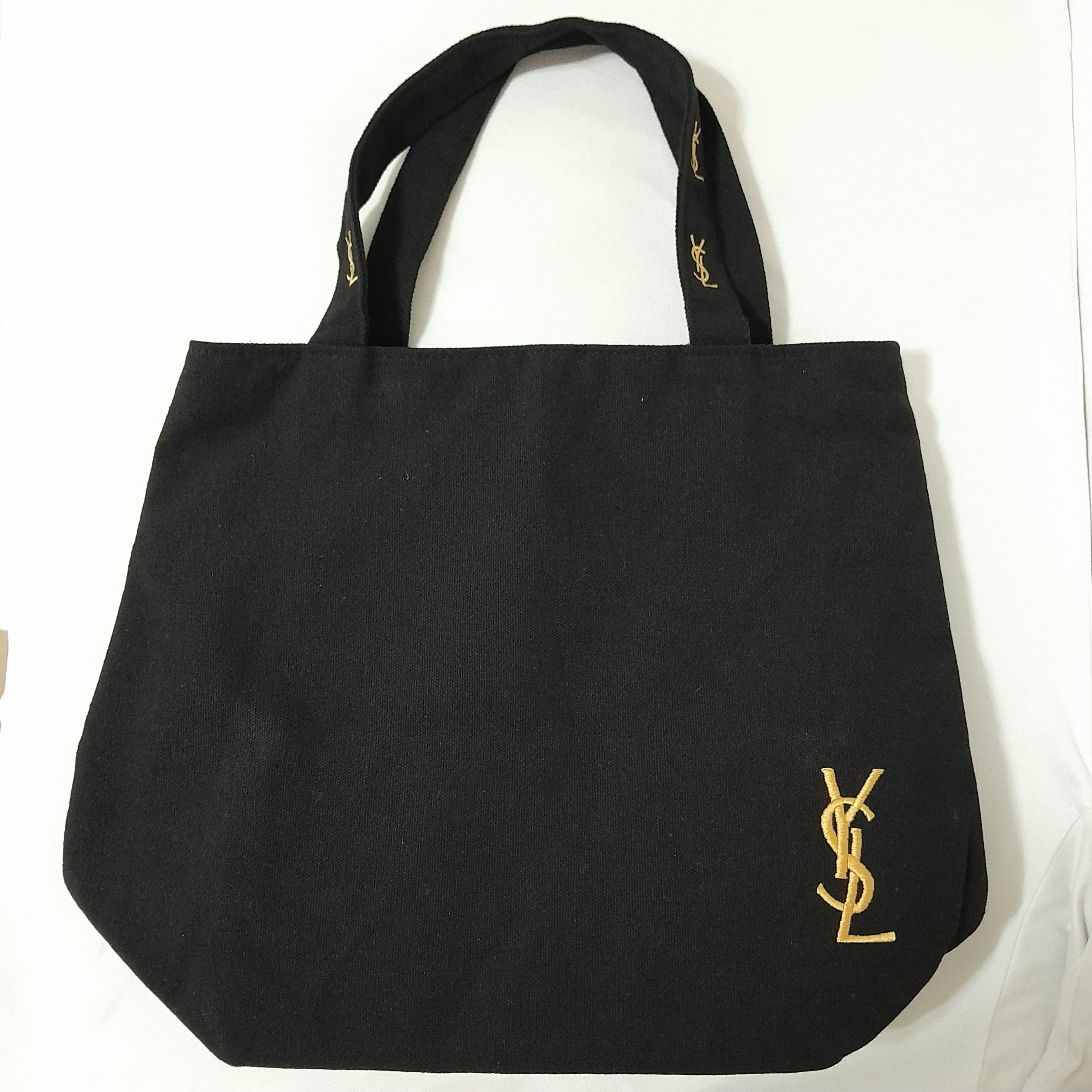 Yves Saint Laurent Yves Saint Laurent Black Canvas Tote Bag Size ONE SIZE - 1 Thumbnail