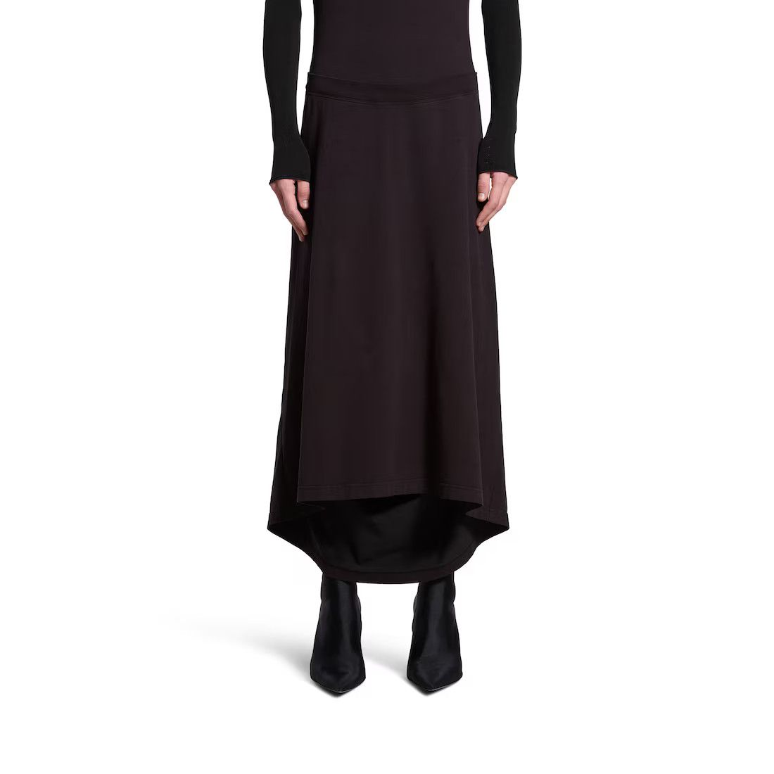 Balenciaga o1mt1gz0125 Patched T-Shirt Dress in Black Size L / US 10 / IT 46 - 3 Thumbnail