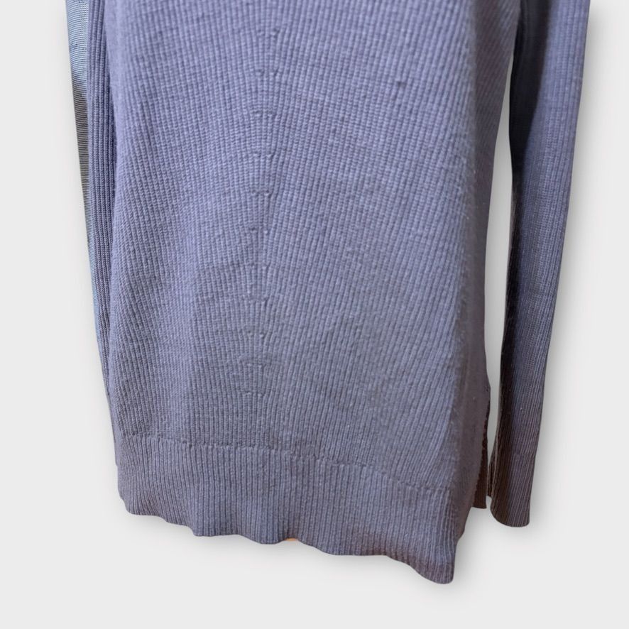 Athleta Athleta Refined V-Neck Sweater S Purple Merino Wool Blend Ri Size S / US 4 / IT 40 - 8 Thumbnail