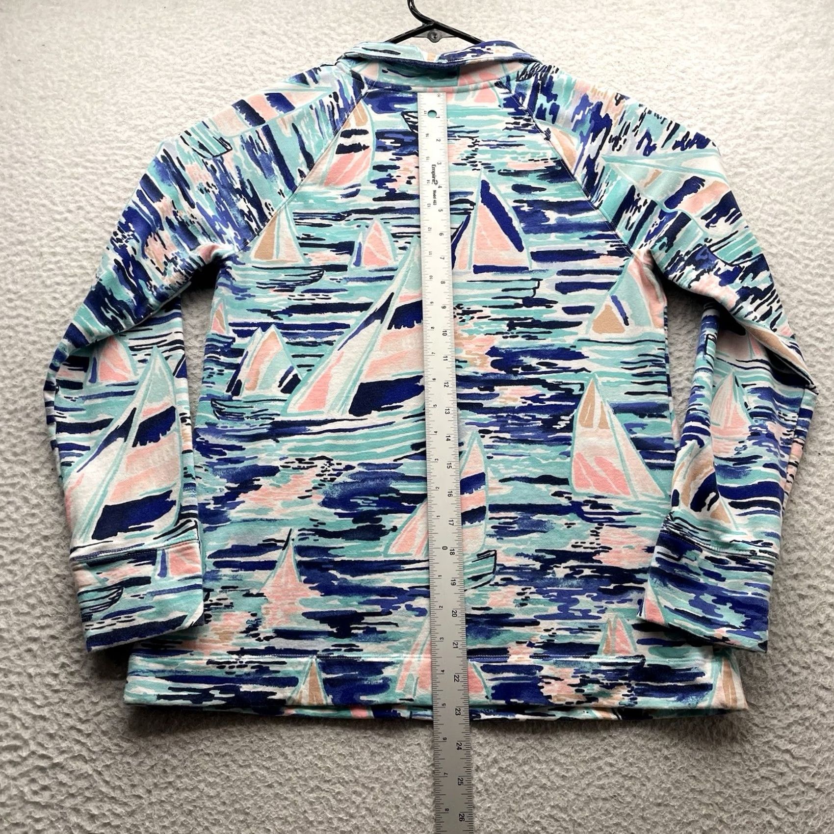 Lilly Pulitzer Lilly Pulitzer Sweater Womens Small S Sailboats Popover Half Zip Preppy Size S / US 4 / IT 40 - 7 Thumbnail