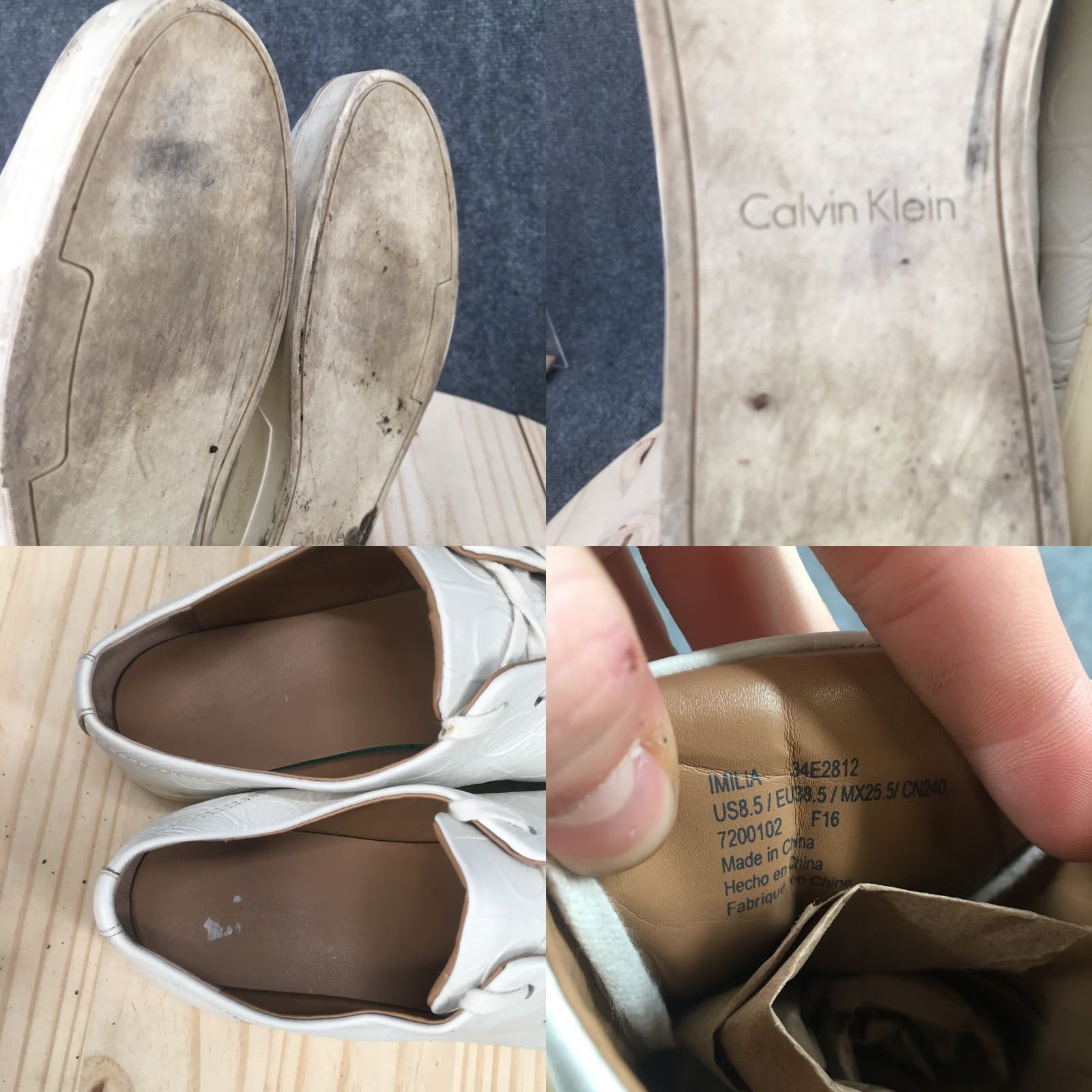 Calvin Klein Calvin Klein Shoes Womens 8.5 Imilia Low Top Lace Up Sneakers White Faux Leather Sneaker Casual Womens Size M / US 6-8 / IT 42-44 - 9 Thumbnail