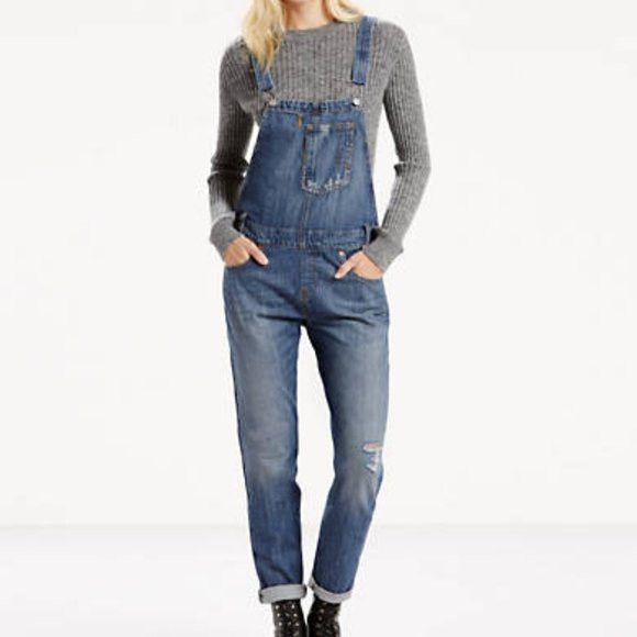 Levi's Levi's Heritage Straight Leg Distressed Overalls - S Size 29" - 1 Thumbnail