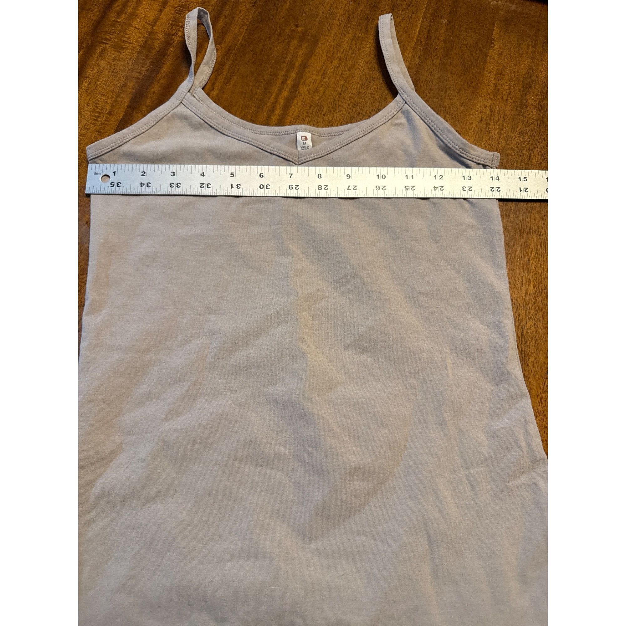 Other Womens Ash Gray Camisole Spaghetti Strap Tank Top M Cotton/S Size M / US 6-8 / IT 42-44 - 5 Thumbnail