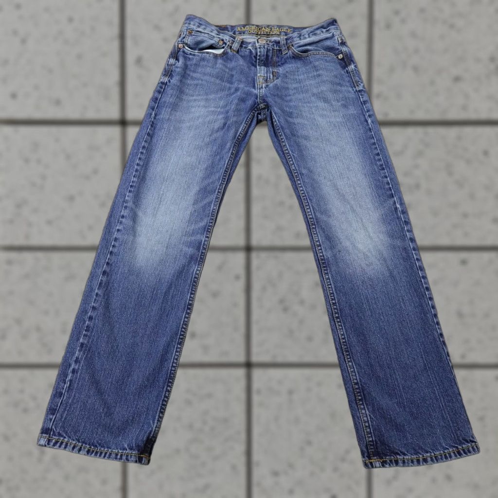 American Eagle Outfitters American Eagle Outfitters Jeans Mens 28X30 Dark Blue Denim Slim Straight 5-Pocket Preppy Grunge 2000s Mens Clothing Size US 28 / EU 44 - 1 Thumbnail
