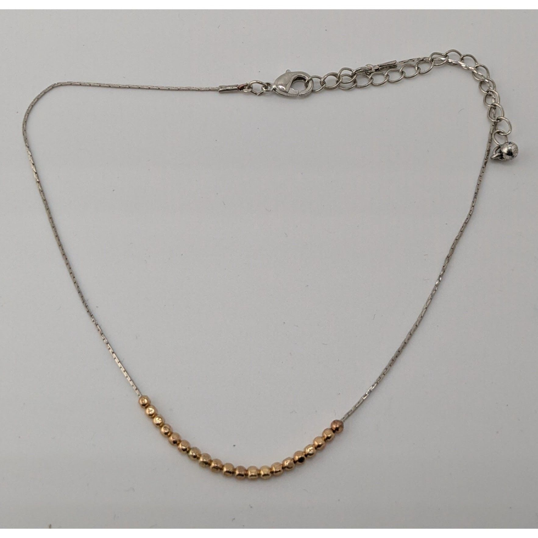 Other Minimalist Modern Gold Tone Bead & Silver Tone Chain Choker Size ONE SIZE - 6 Thumbnail