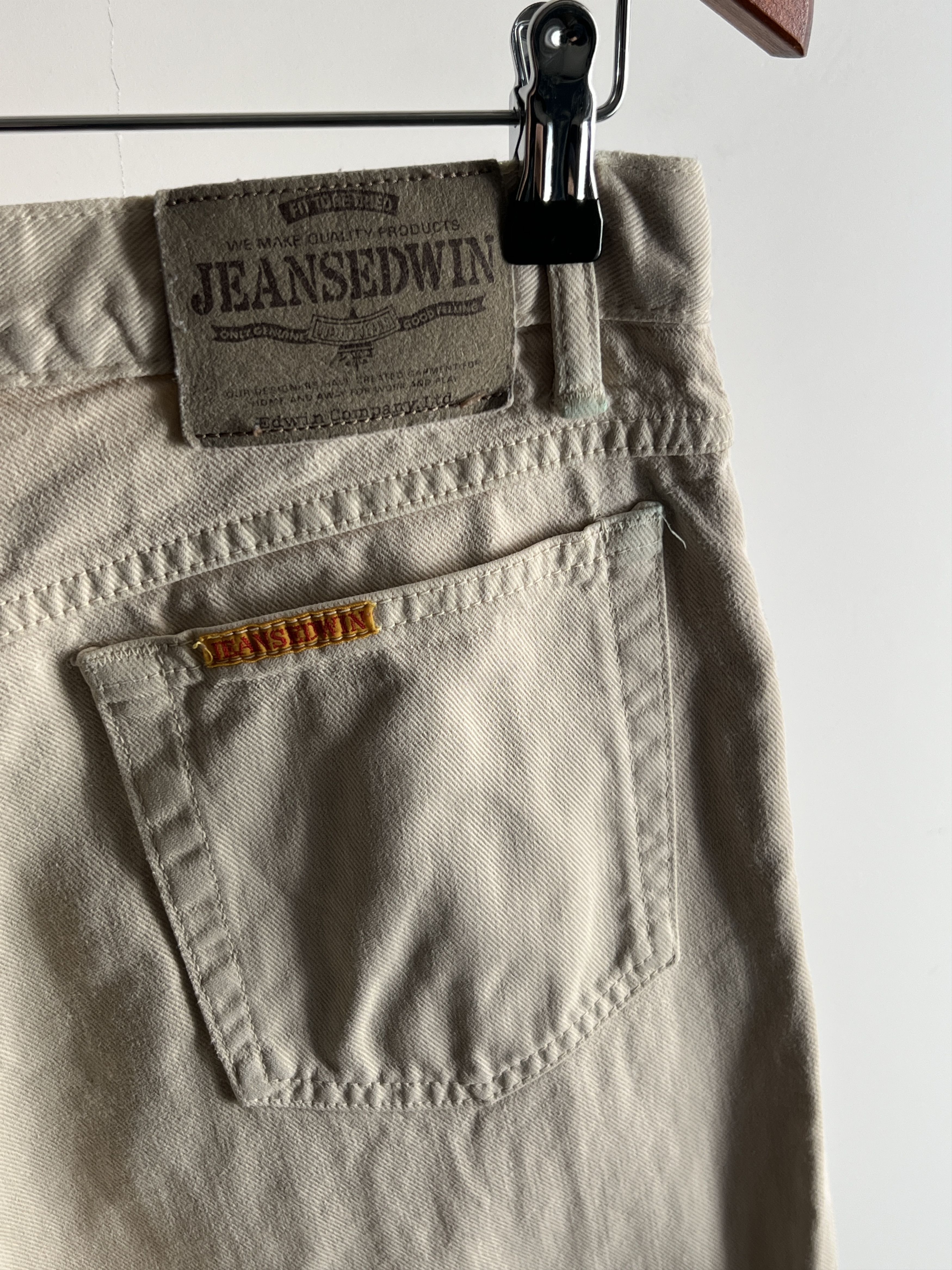 Edwin × Japanese Brand × Vintage Edwin Japanese Vintage Beige Jeans 30 x 34 Newton Work Size US 31 - 3 Thumbnail