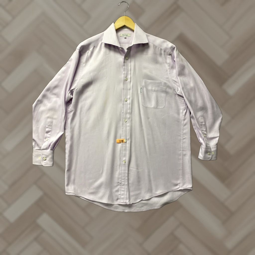 Faconnable Faconnable Button Shirt Men’s 4 16R Lavender Cotton / 158-33 Size XXL / US 16-18 / IT 52-54 - 1 Thumbnail