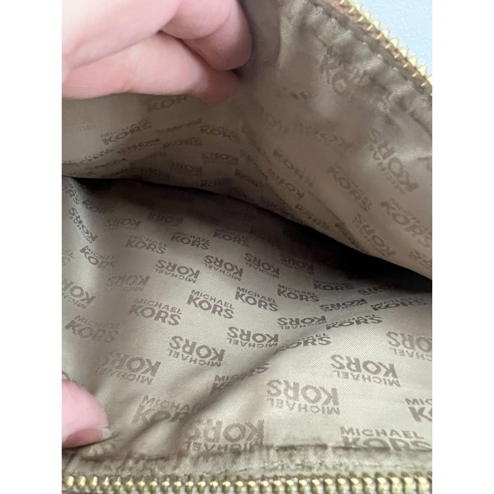 Michael Kors MICHAEL KORS Kellen Med Convertible Satchel Khaki Tan Size ONE SIZE - 6 Thumbnail