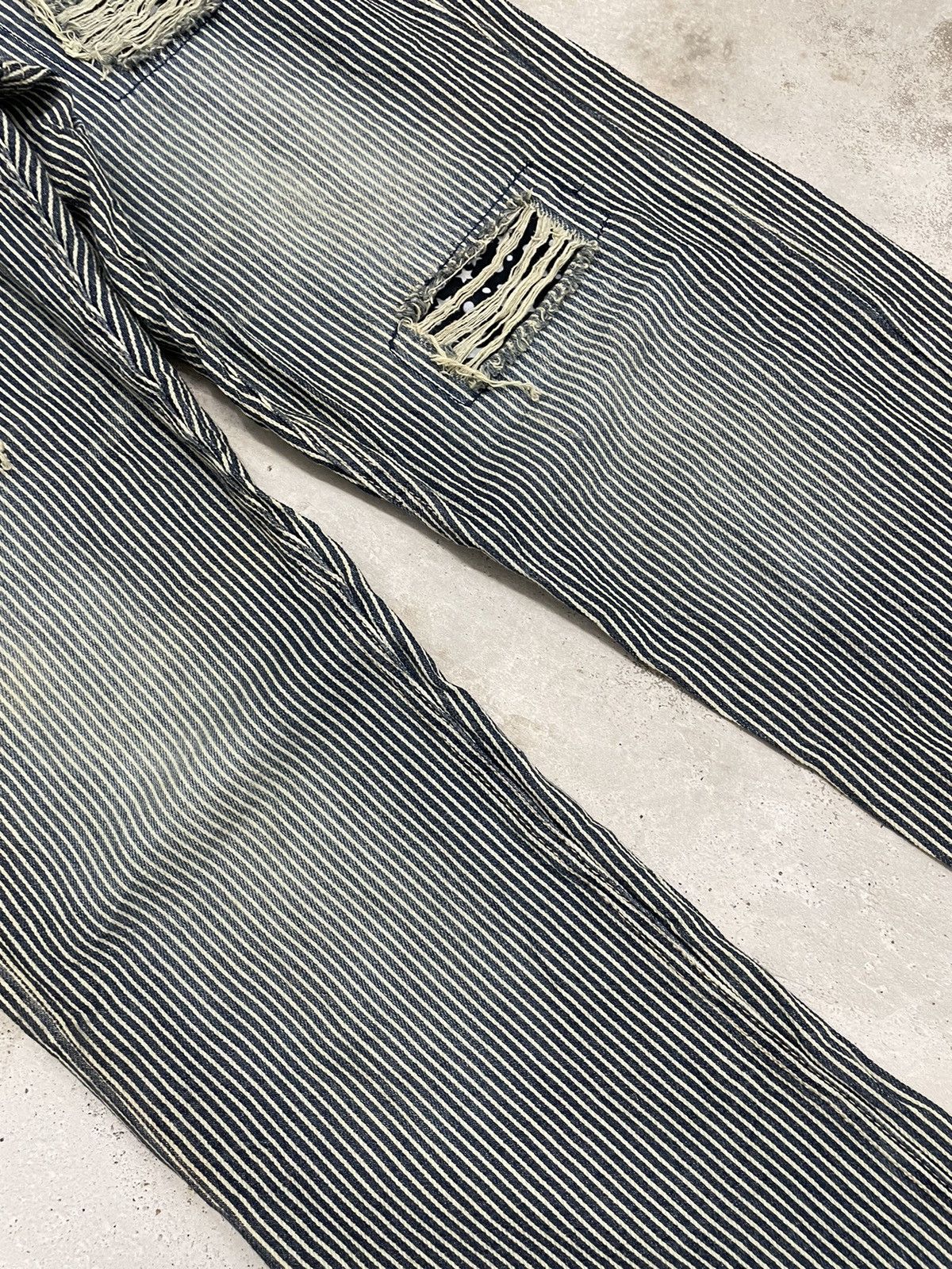 Hysteric Glamour × Japanese Brand Hickory Distressed Repair Double Waist Clone Devgru Y2K Size US 31 - 4 Thumbnail
