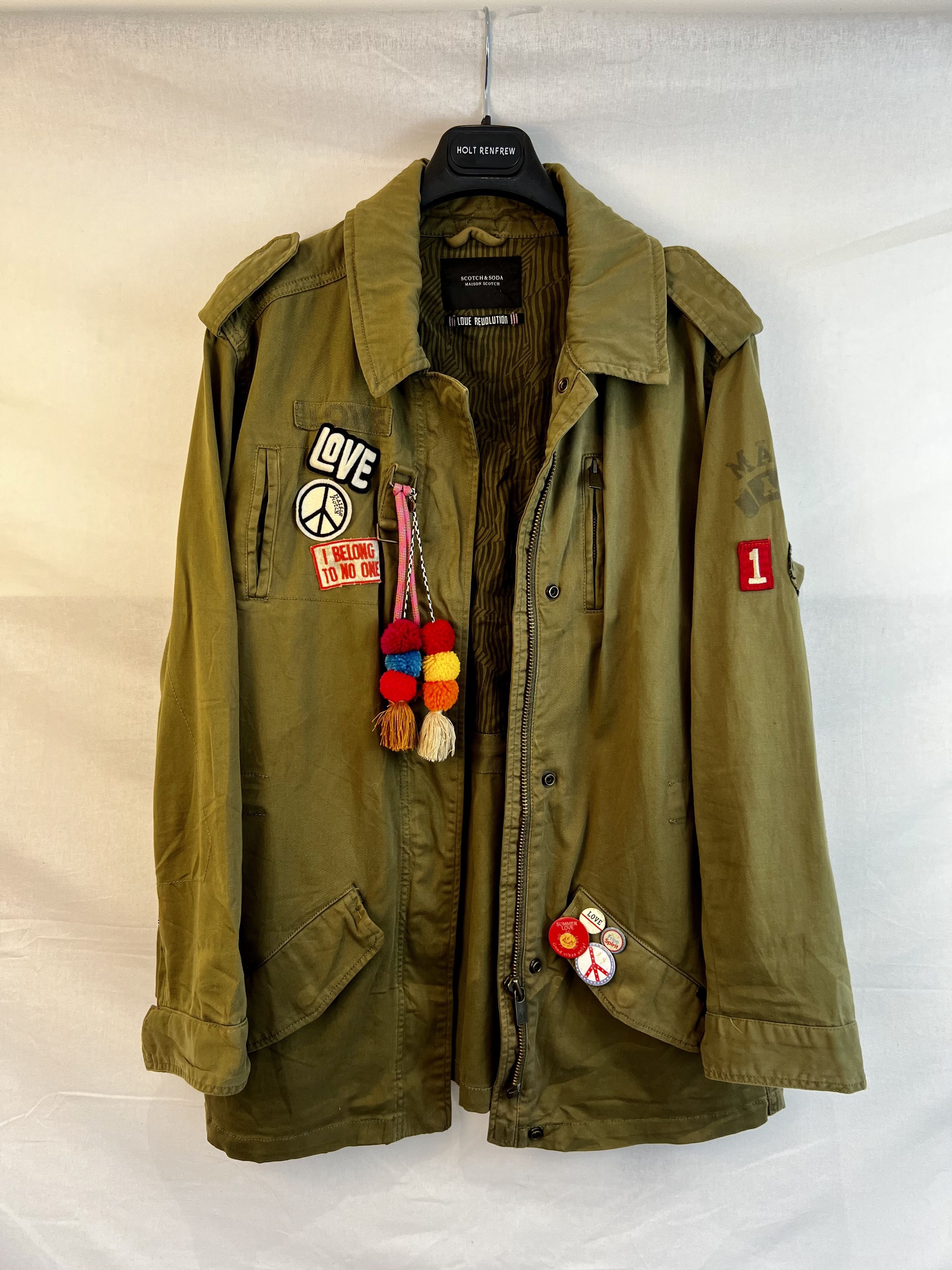 image of Scotch Soda Maison Scotch & Soda Large Army Field Jacket - in Army Green, Women's