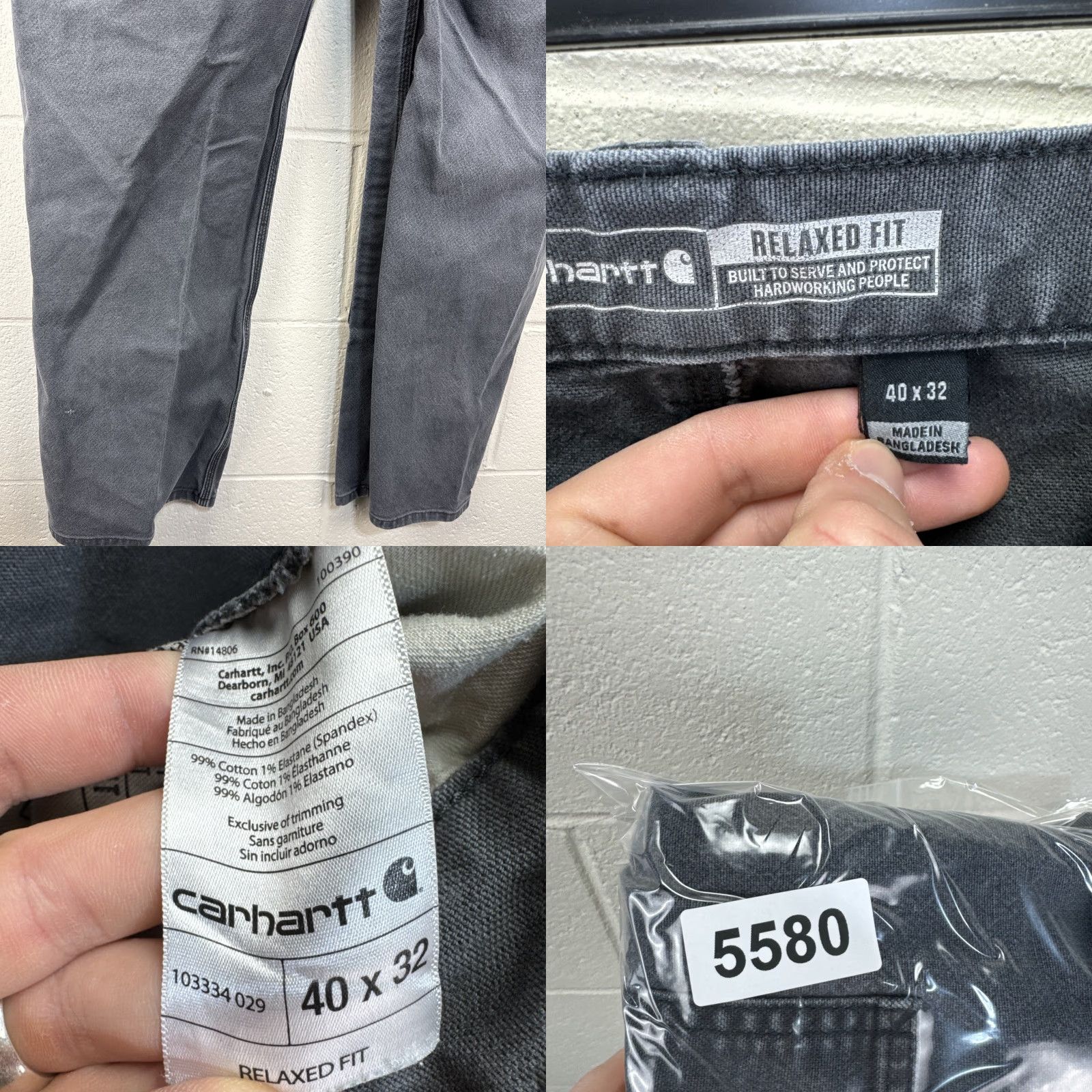 Carhartt Carhartt Carpenter Pants Mens 40x32 Gray 5-Pocket Relaxed Fit Double Knee Workwear Casual 103334 029 Size US 40 / EU 56 - 10 Thumbnail
