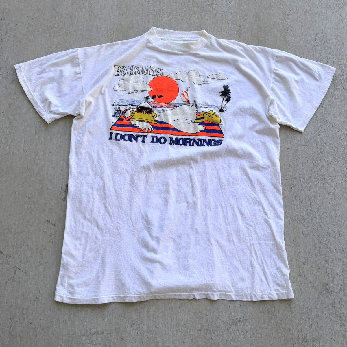 Vintage Vintage Funny Duck T Shirt Bahamas Single Stitch 90s Size US XXL / EU 58 / 5 - 1 Thumbnail