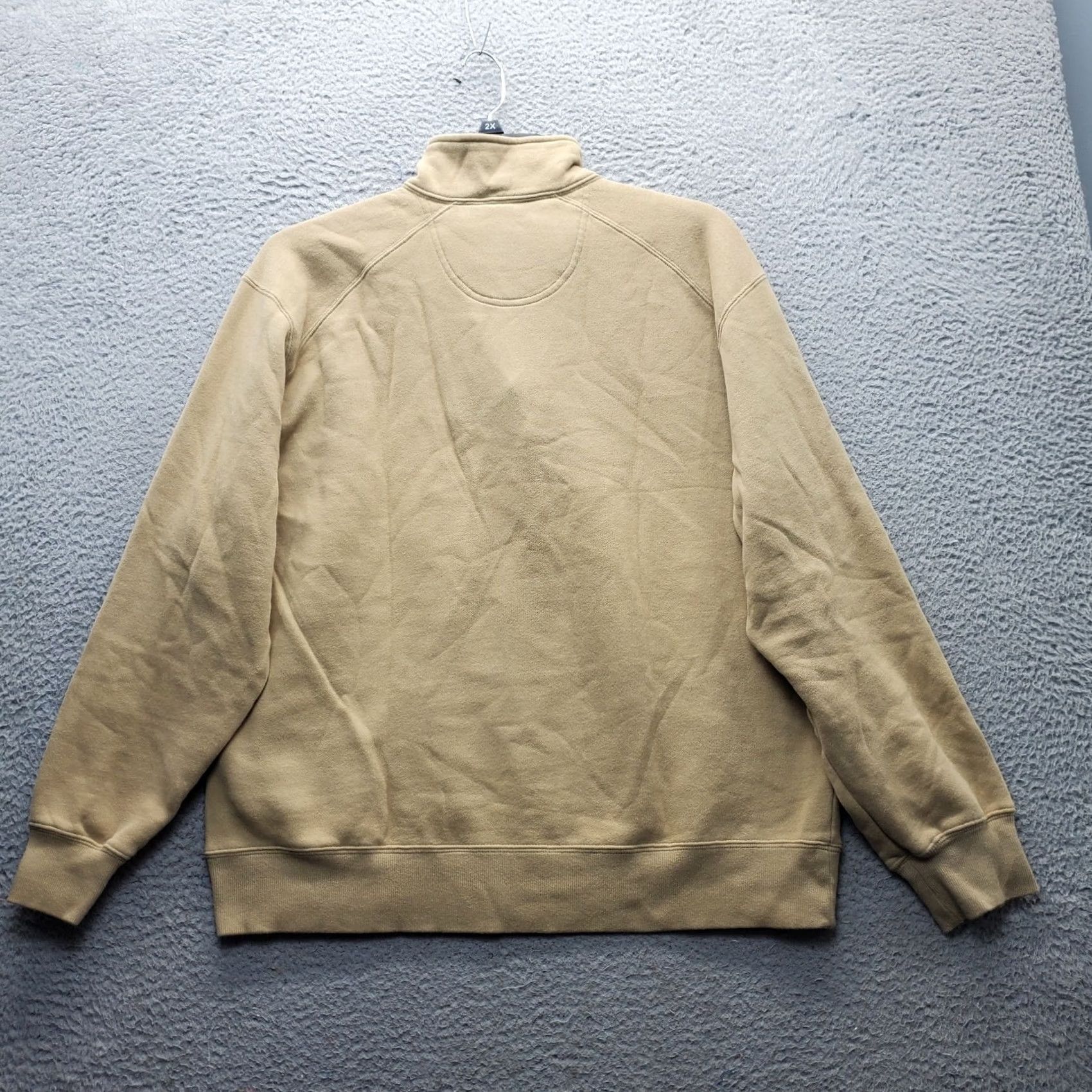Izod IZOD Sweatshirt Mens XL Brown Embroidered Logo Raglan Sleeve 1/4 Zip Mock Neck High Neck Zip Pullover Shirt Mens XL Brown Logo Raglan Sleeve 1/4 Zip Size US XL / EU 56 / 4 - 2 Thumbnail