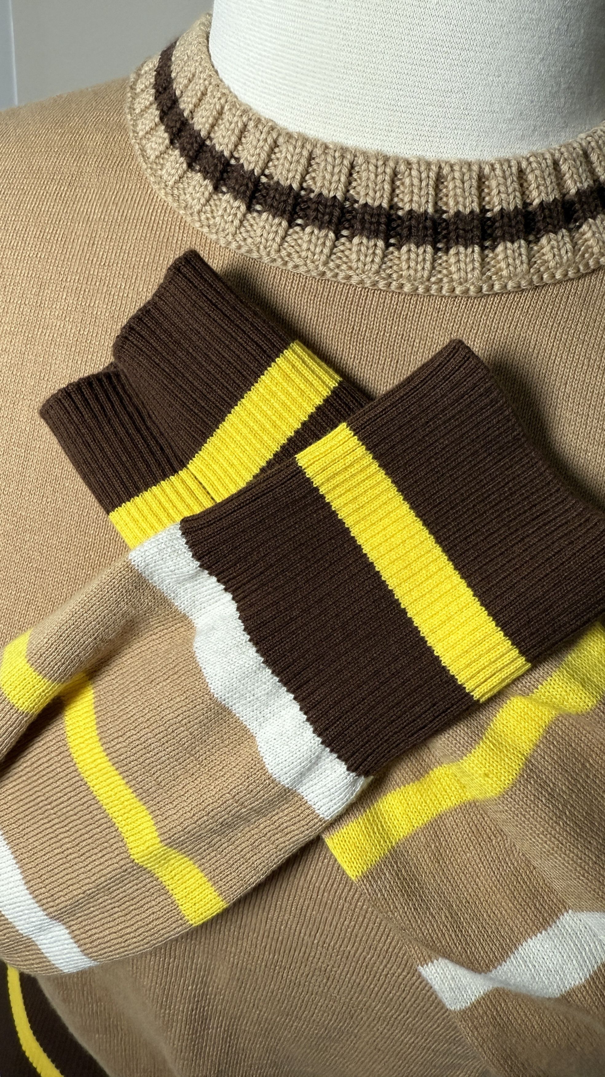 CHINTI & PARKER Chinti & Parker Varsity Stripe Cotton Knit Sweater (S) Size S / US 4 / IT 40 - 7 Thumbnail