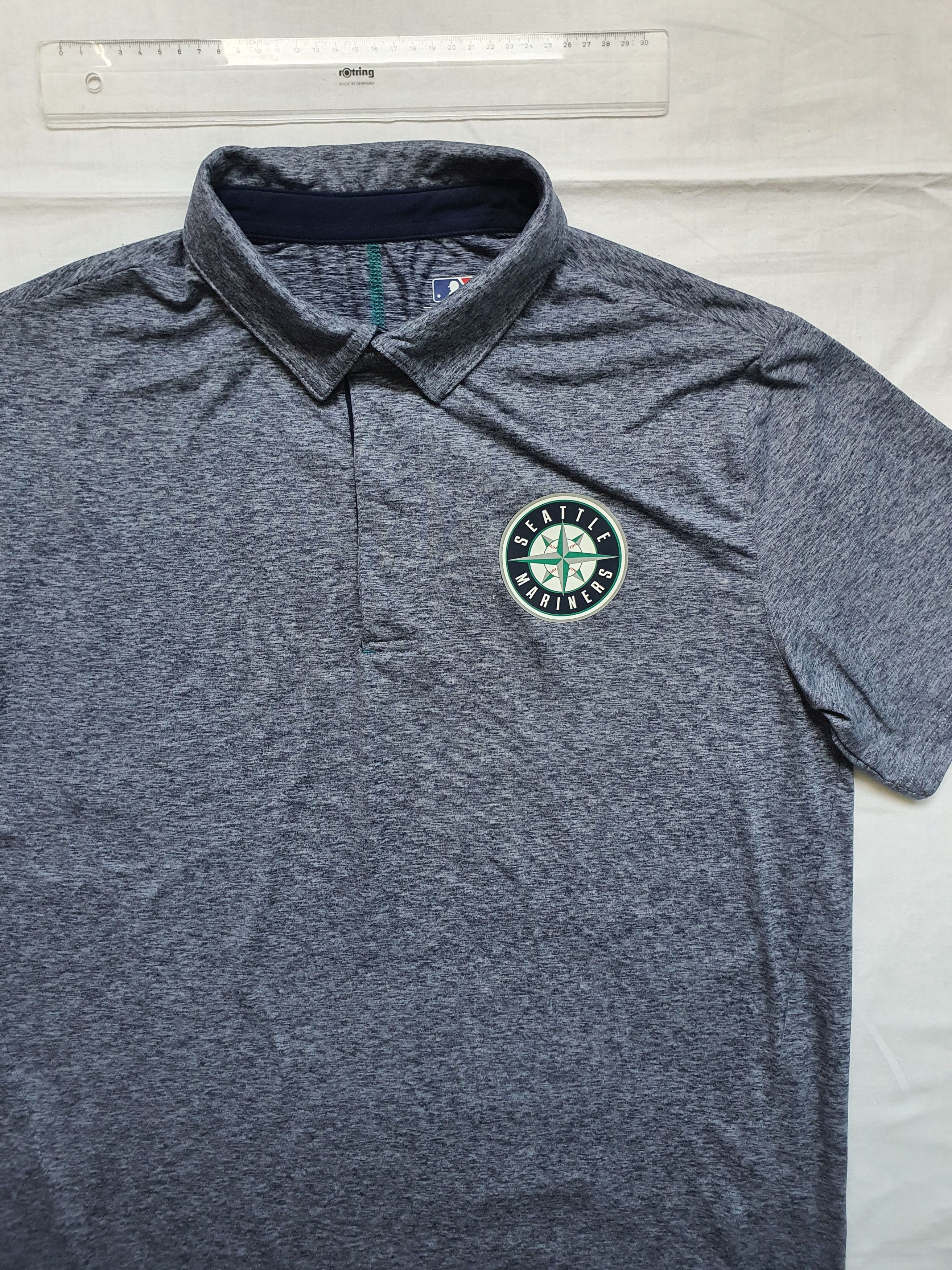 MLB SEATTLE MARINERS Official Technical Heather Polo Size US L / EU 52-54 / 3 - 3 Thumbnail