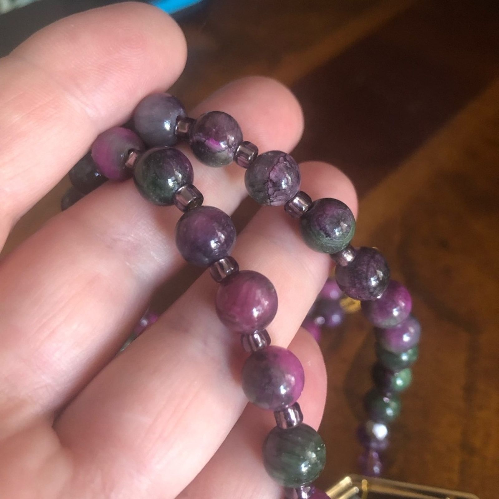 Handmade Handcrafted genuine ruby in zoisite topaz pendant necklace Size ONE SIZE - 8 Thumbnail