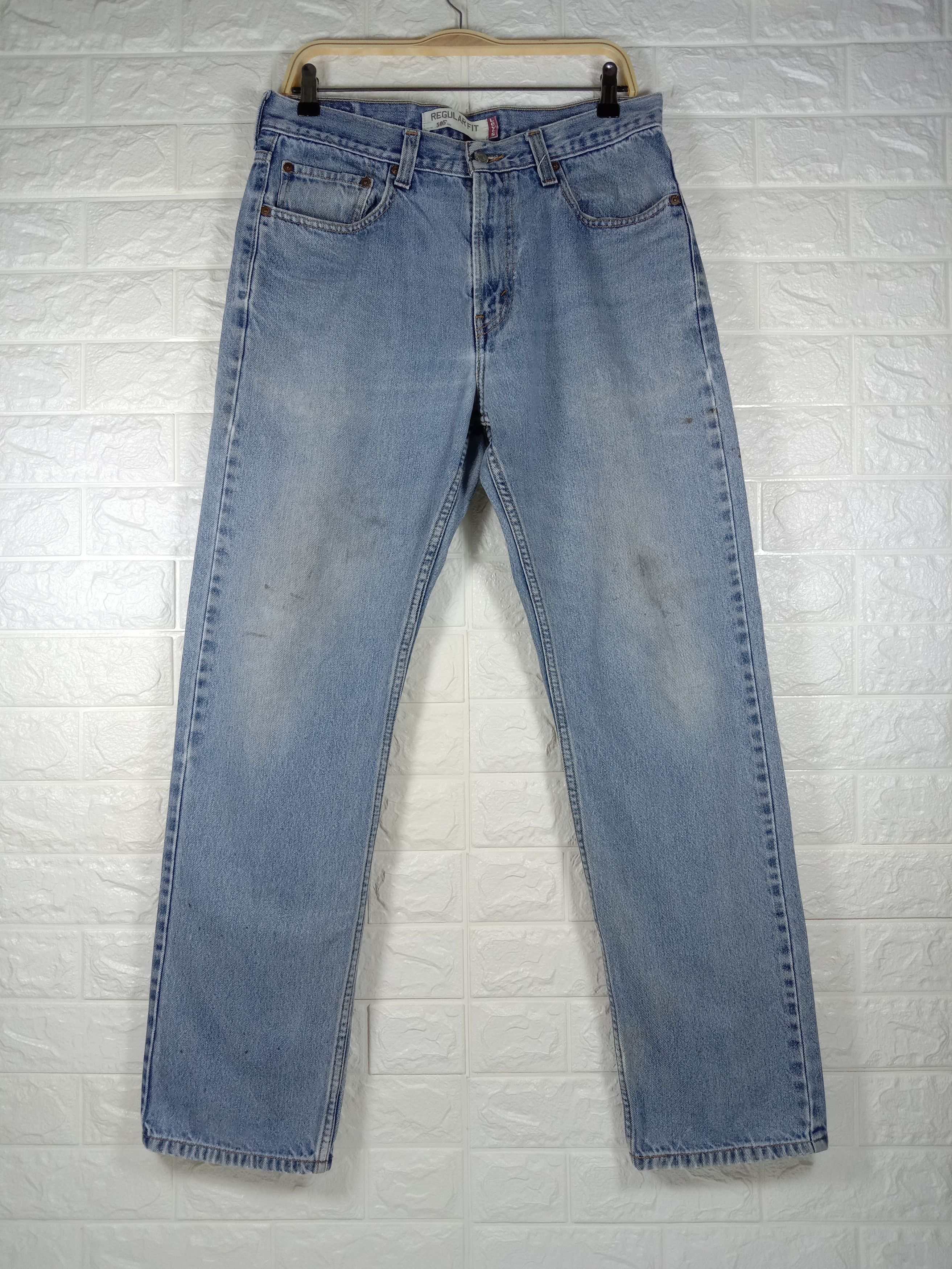 Levi's Vintage Levi's 505 Jeans Regular Fit Light Wash Denim Size US 33 - 1 Thumbnail