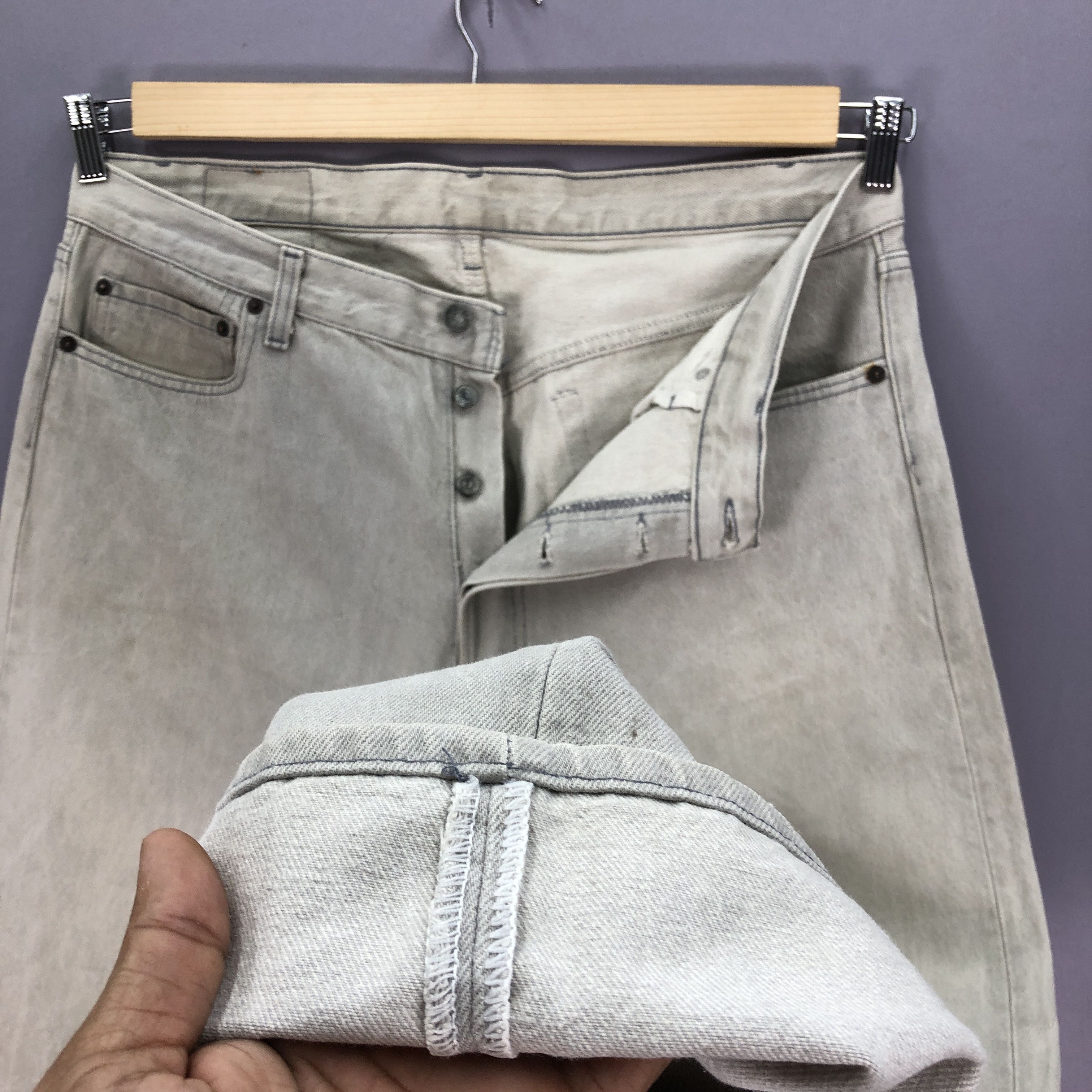 Levi's Vintage Levis 501 Jeans Levi's Faded Gray Ash Denim Pants Size US 36 / EU 52 - 8 Thumbnail