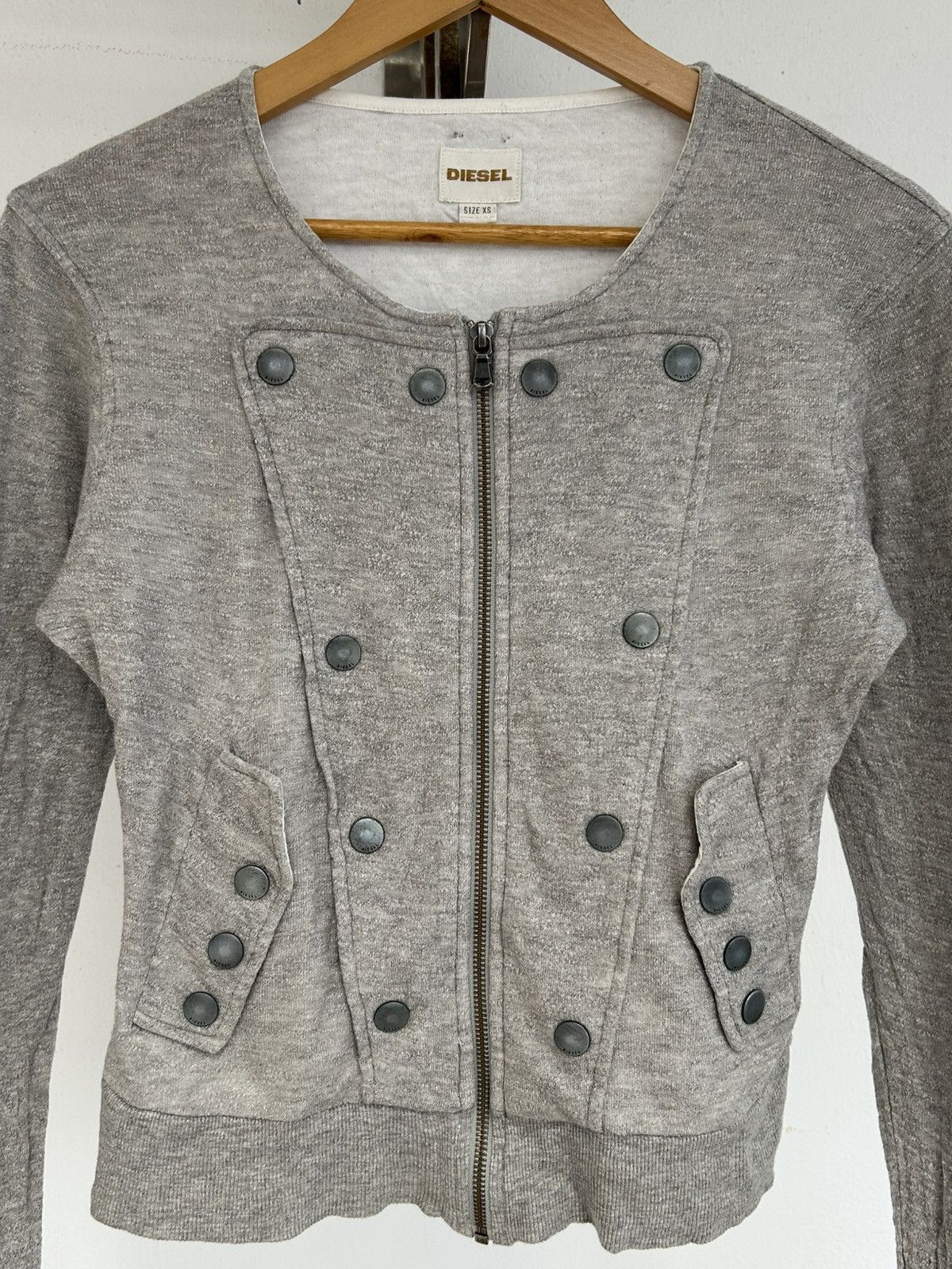 Diesel Diesel Avant Garde Gray Vintage Zip Up Jacket Size XS / US 0-2 / IT 36-38 - 3 Thumbnail