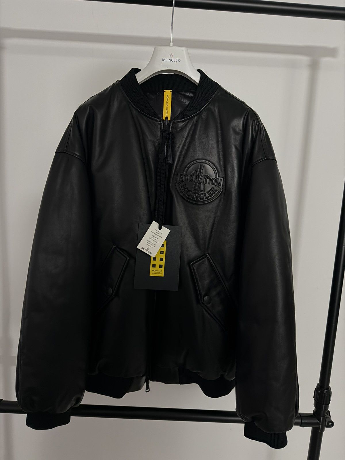 Moncler Genius NEW Moncler Genius Cassiopeia reverse bomber leather jacket Size US L / EU 52-54 / 3 - 2 Thumbnail