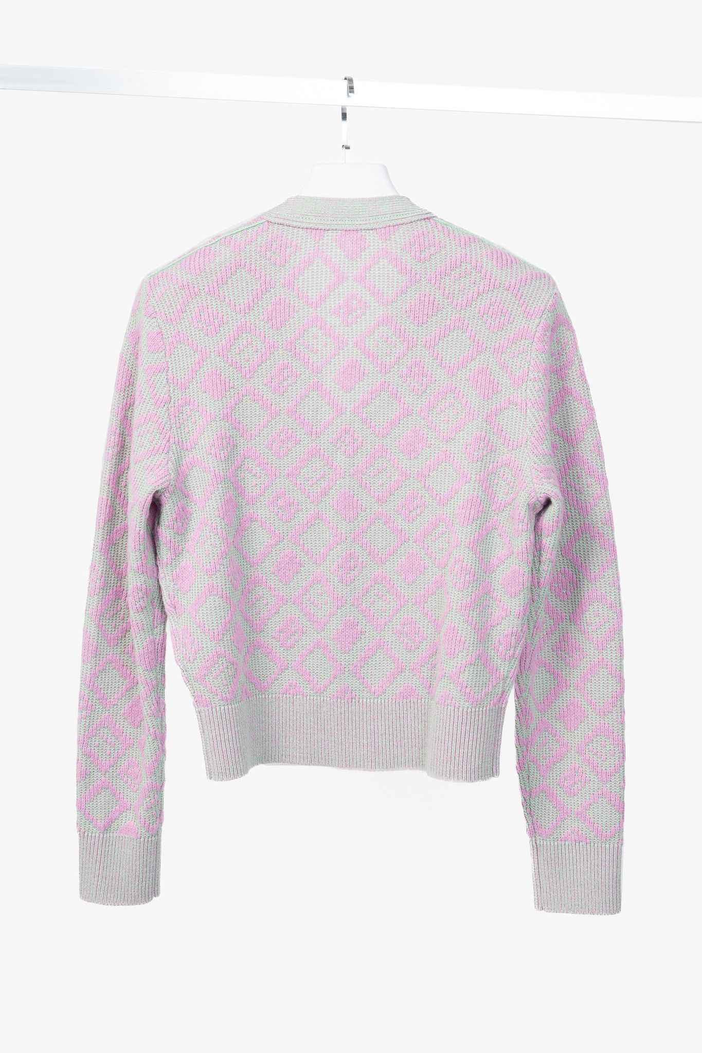 Acne Studios Acne Studios Face Tiles Wool-Blend Cardigan Size XS / US 0-2 / IT 36-38 - 2 Thumbnail