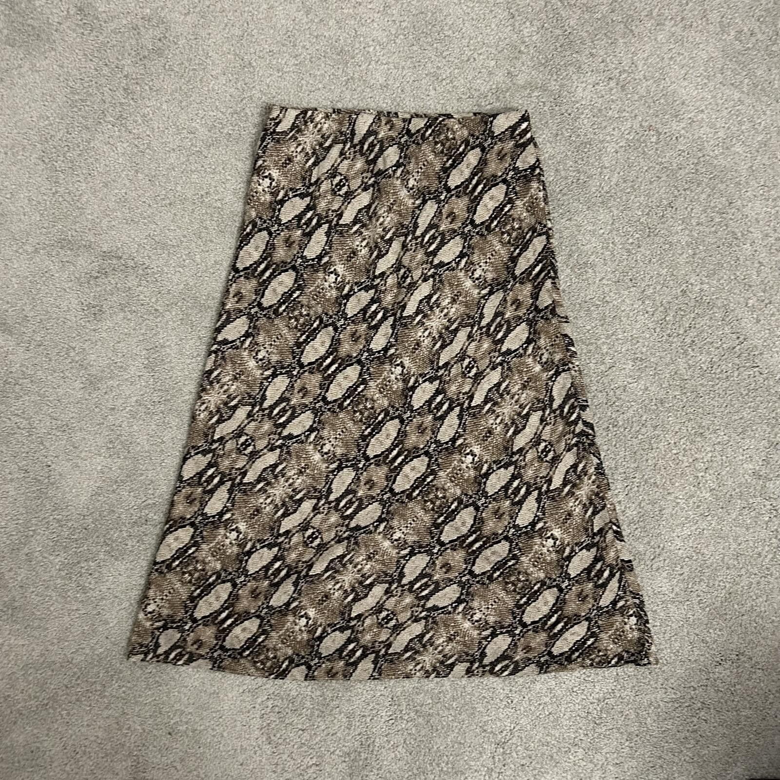 Other Peyton Jensen Womens M Midi Skirt snake print 100% polyester Size 32" / US 10 / IT 46 - 1 Thumbnail