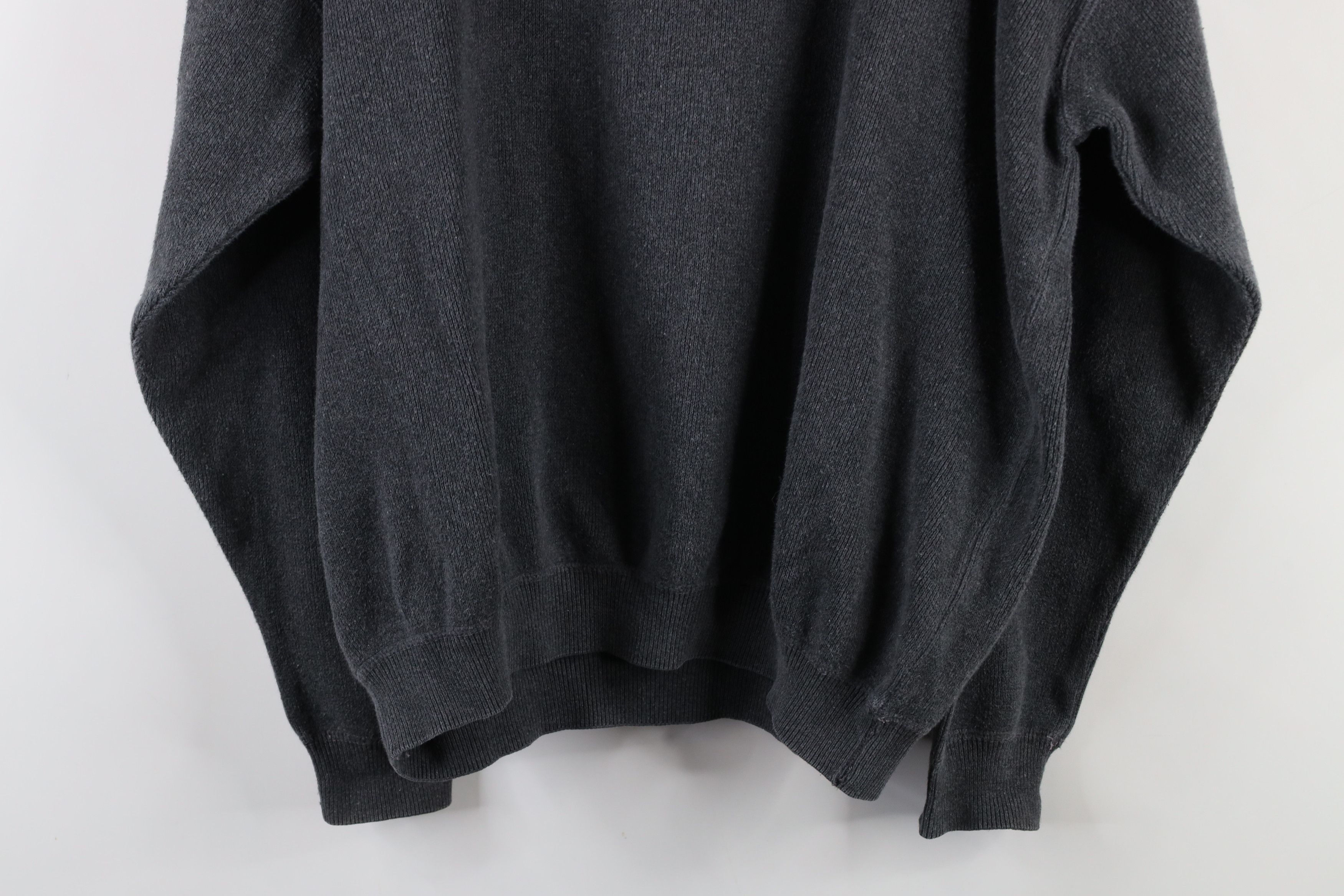 Vintage Vintage 90s Streetwear Distressed Cotton Knit Sweater Gray Size US L / EU 52-54 / 3 - 11 Thumbnail
