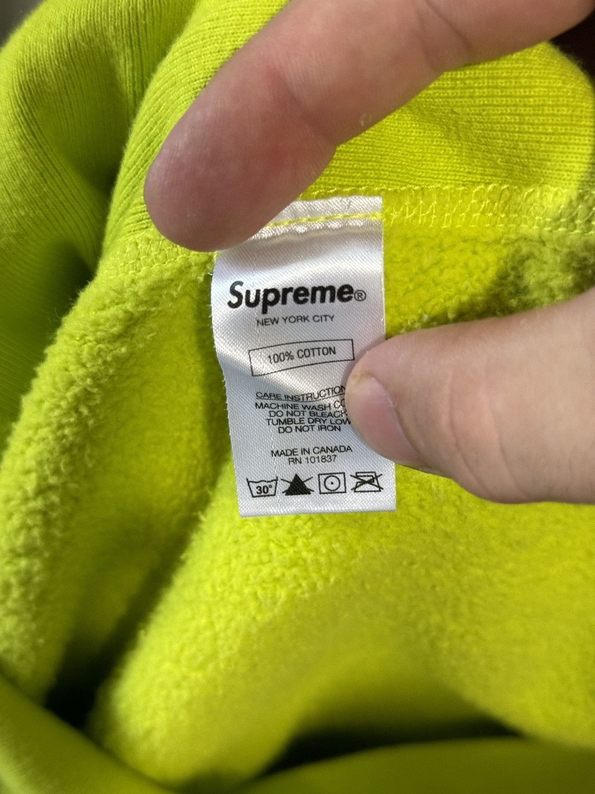 Supreme Supreme S Logo Hooded Sweatshirt FW20 Medium Acid Green Size US M / EU 48-50 / 2 - 10 Thumbnail