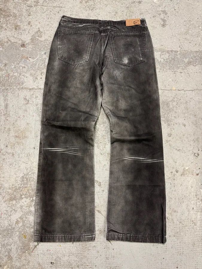 Roberto Cavalli 2000s Cavalli Waxed Overprint Faded Grey Pants Size US 32 / EU 48 - 6 Thumbnail