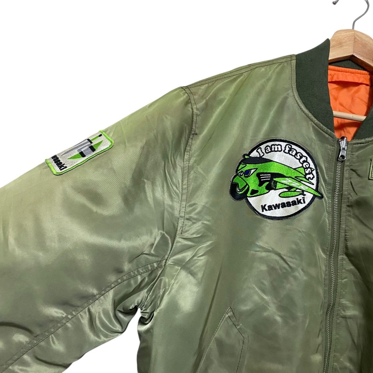 Japanese Brand Kawasaki MA-1 Bomber Jacket Reversible Sunfaded Size US XL / EU 56 / 4 - 11 Thumbnail