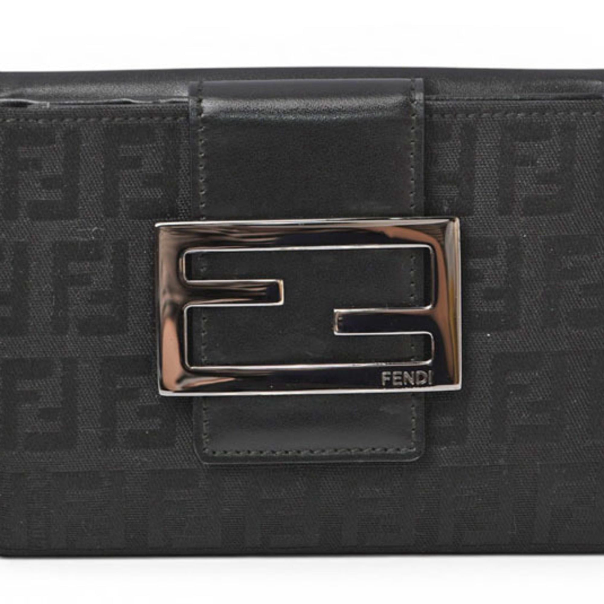 Fendi Fendi Bi-fold Wallet 8M0035 ZUCCA Pattern Black Size ONE SIZE - 1 Thumbnail