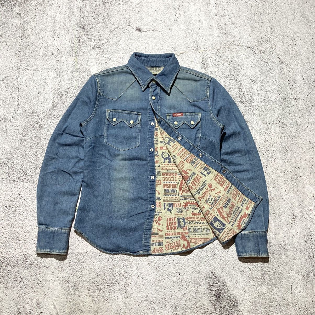 Hysteric Glamour Vintage Hysteric Glamour Western Shirt Denim Blue Jeans Size US S / EU 44-46 / 1 - 7 Thumbnail