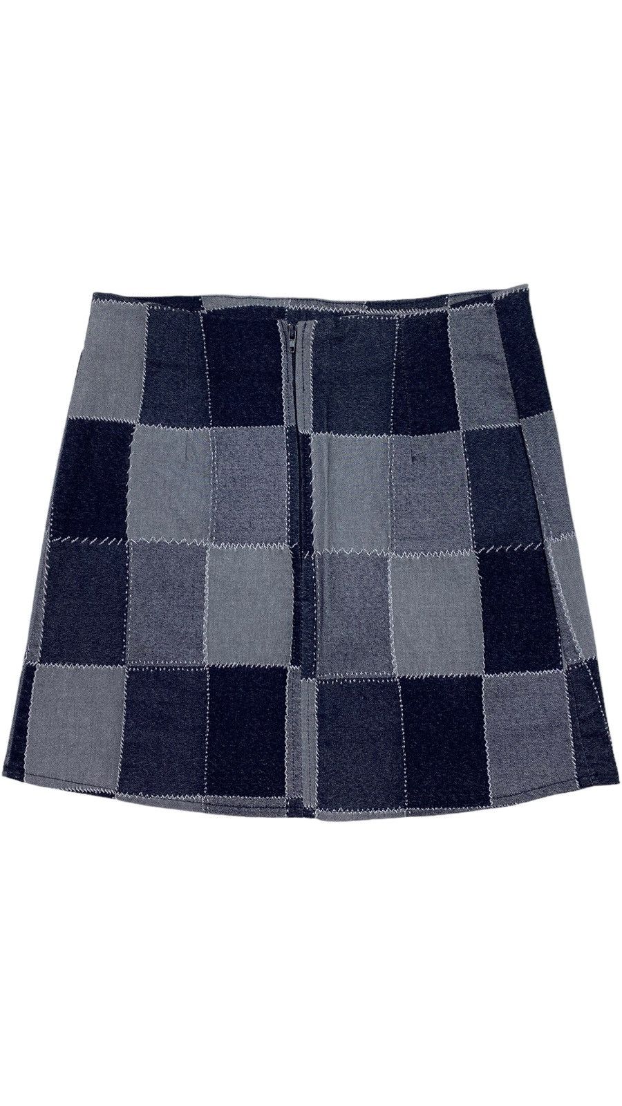 Vintage 🔥LASTDROP🔥 Y2K Japanese Style Patchwork Elastic Mini Skirt Size 26" / US 2 / IT 38 - 2 Thumbnail