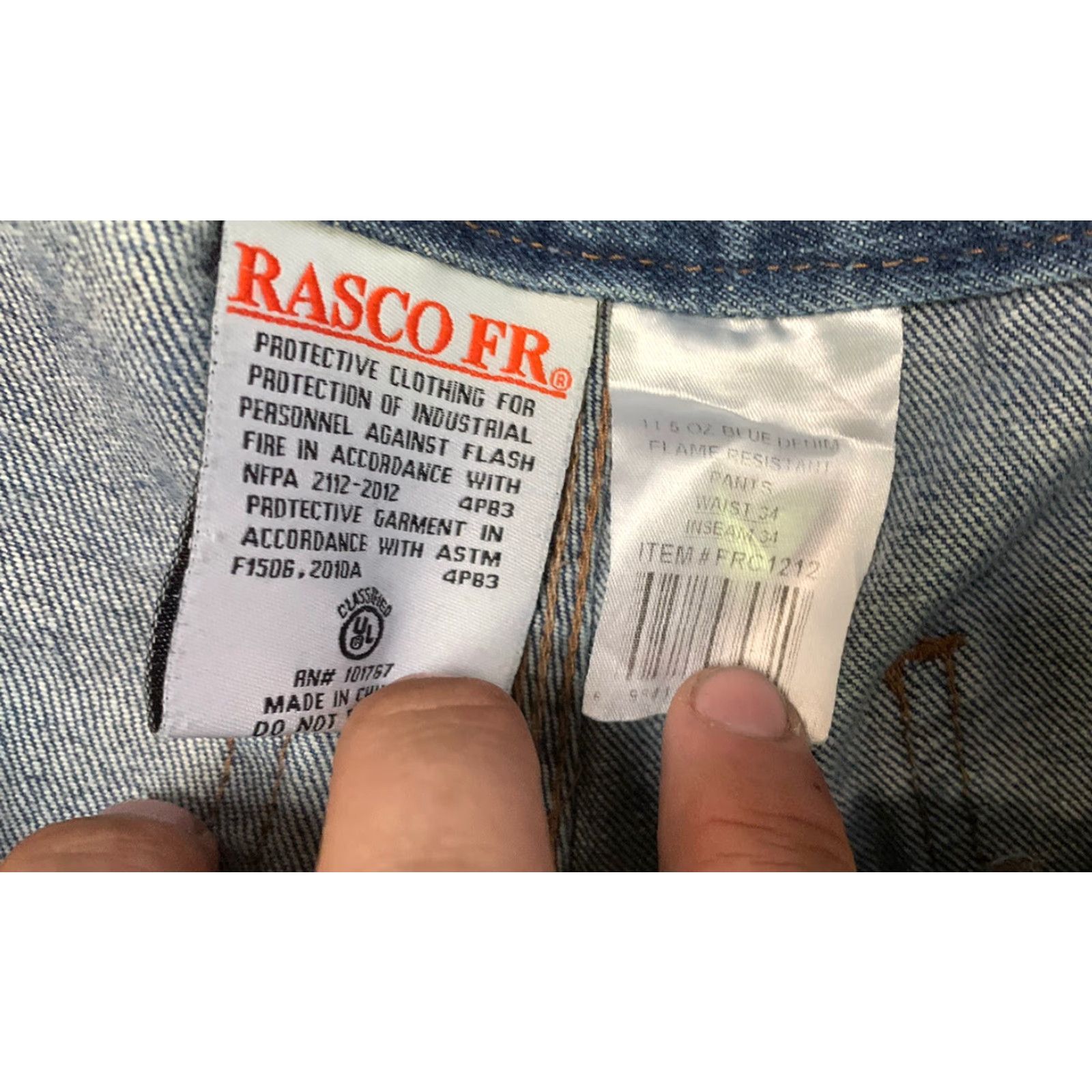 Vintage Rasco Mens Distressed Jeans Extra Large 32 X 31 Flame Resistant Size US 32 / EU 48 - 4 Thumbnail