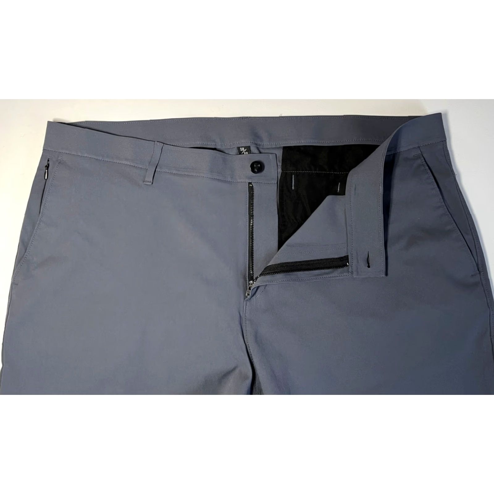 Vintage Public Rec Men's Chino Pants Slate 38x30 Gray Polyester Flat Front Straight 100% Stretch Pockets City Preppy Casual Regular Mens Size US 38 / EU 54 - 6 Thumbnail