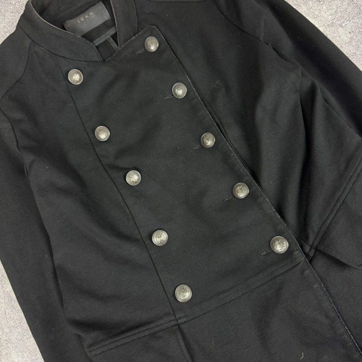 If Six Was Nine Black Double-Breasted Napoleon Jacket / Military Style Size L / US 10 / IT 46 - 3 Thumbnail