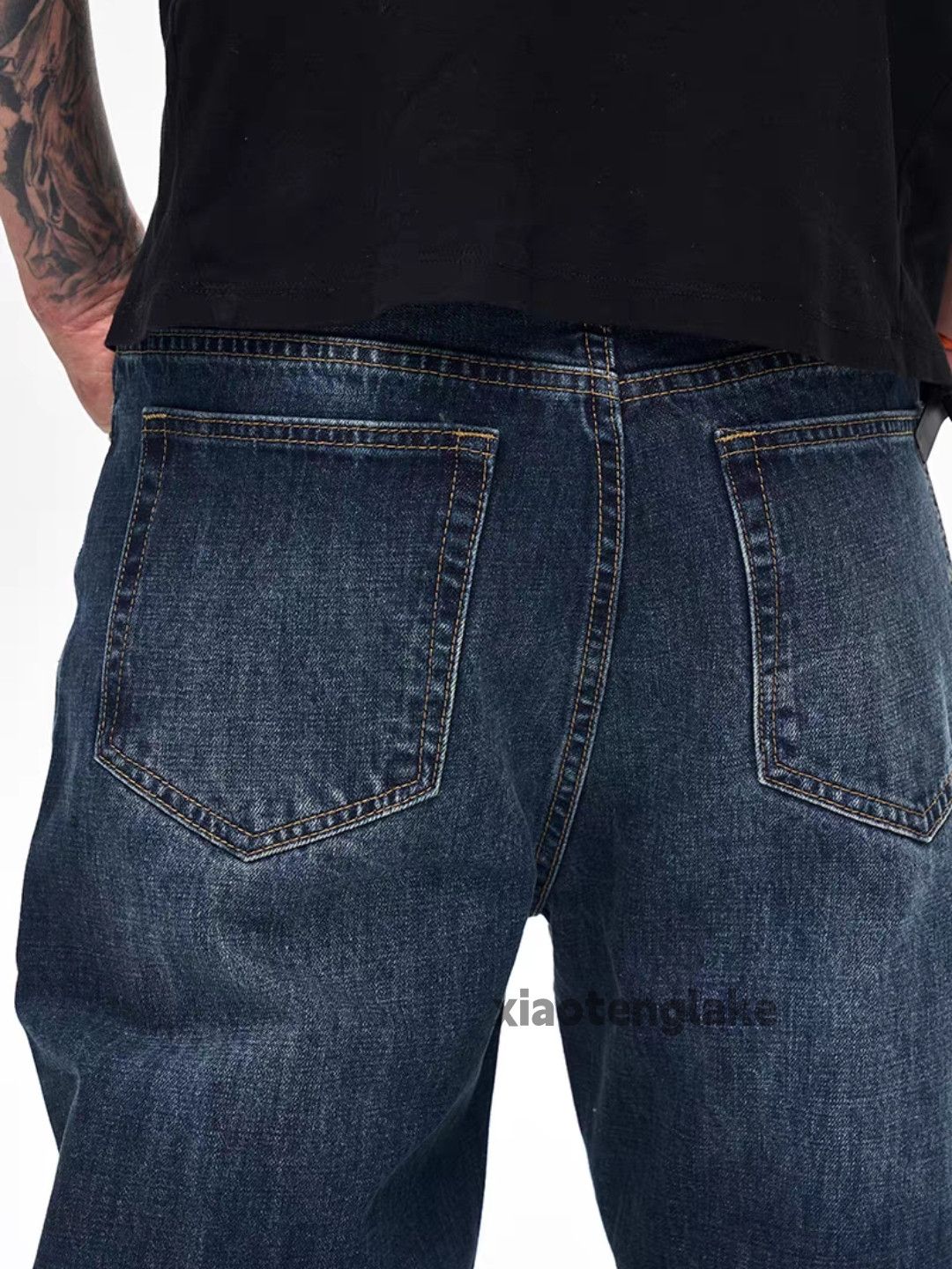 Jean Unisex washed faded utility skate hiphop baggy jeans Size US 28 / EU 44 - 7 Thumbnail