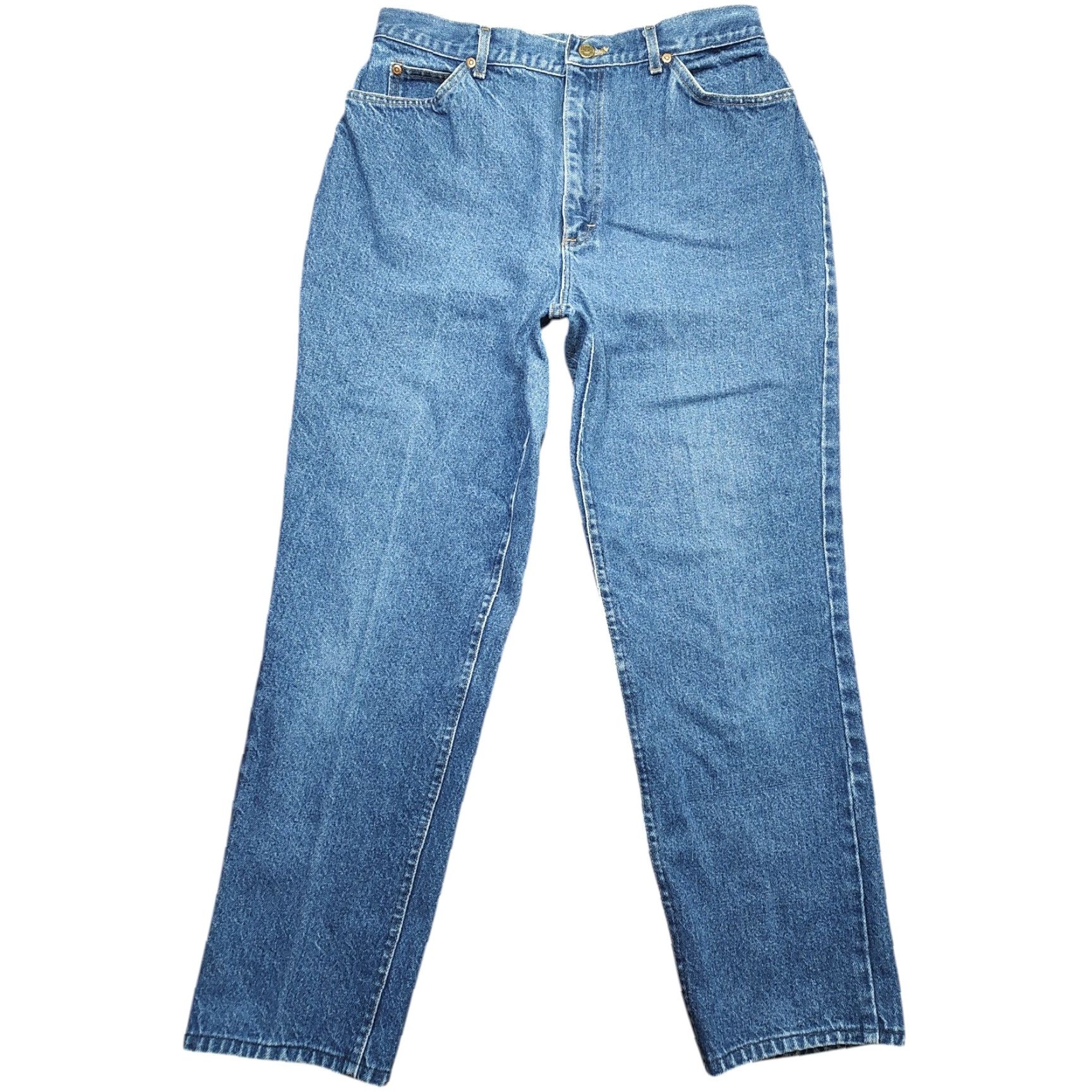 Lee VINTAGE Lee Jeans High Rise Mom Denim 31x28 Blue Cotton 5-Pocket USA Womens Size 24" / US 00 / IT 34 - 2 Thumbnail