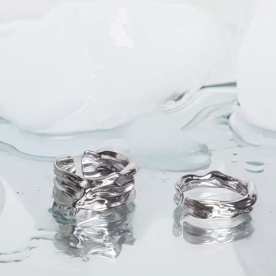 Jewelry Punk Jewelry Rings Open Size Chrome Ring (Size 7-13) Size ONE SIZE - 3 Thumbnail