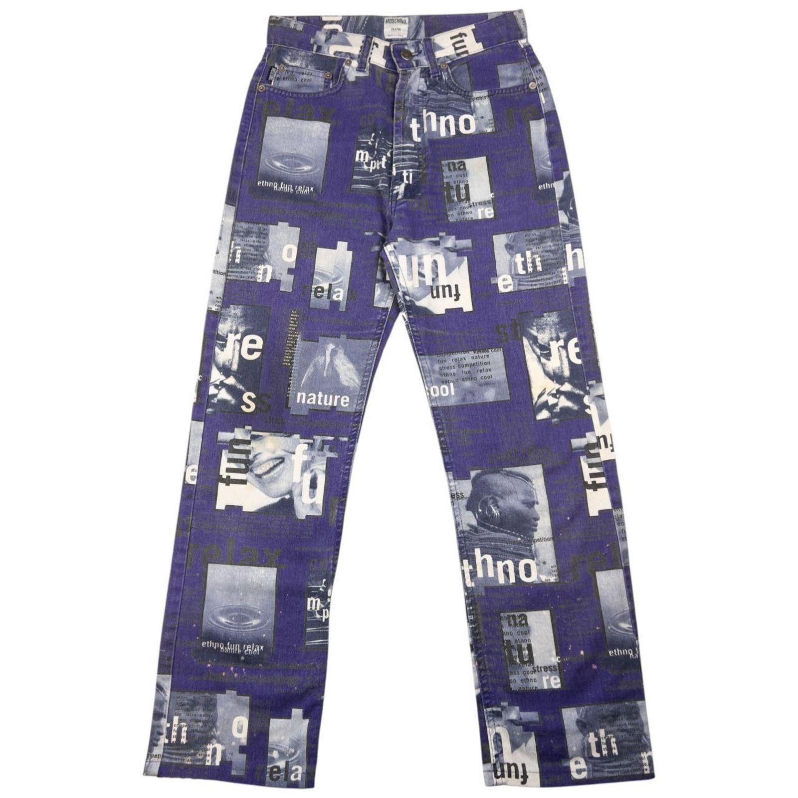 Moschino Vintage Moschino Jeans Graphic Print Jeans Size W26 Size 26" / US 2 / IT 38 - 1 Thumbnail