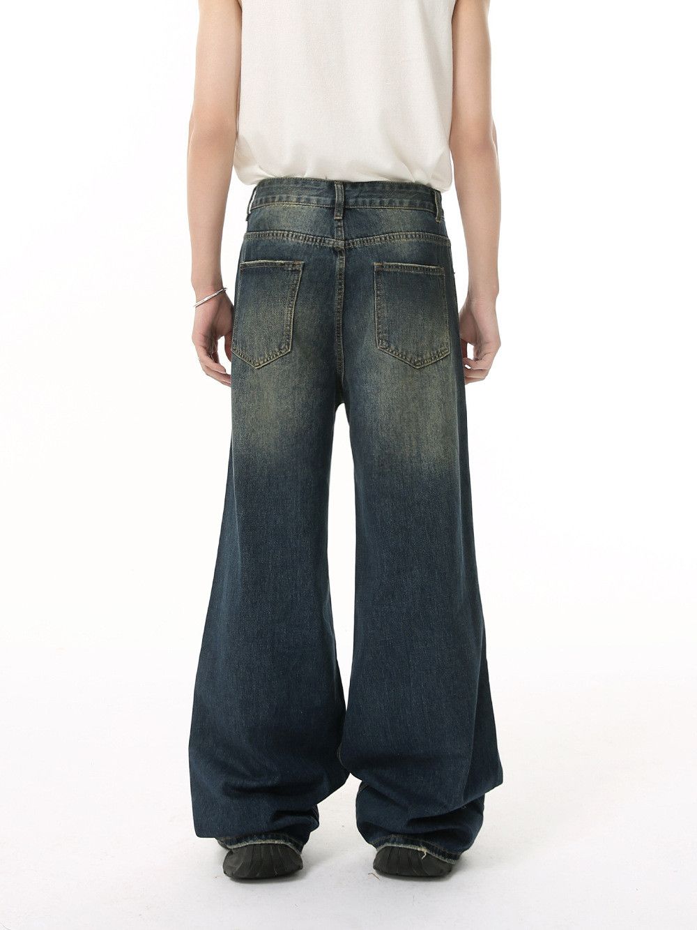 Vintage American high street distressed straight leg ripped jeans Size US 32 / EU 48 - 5 Thumbnail