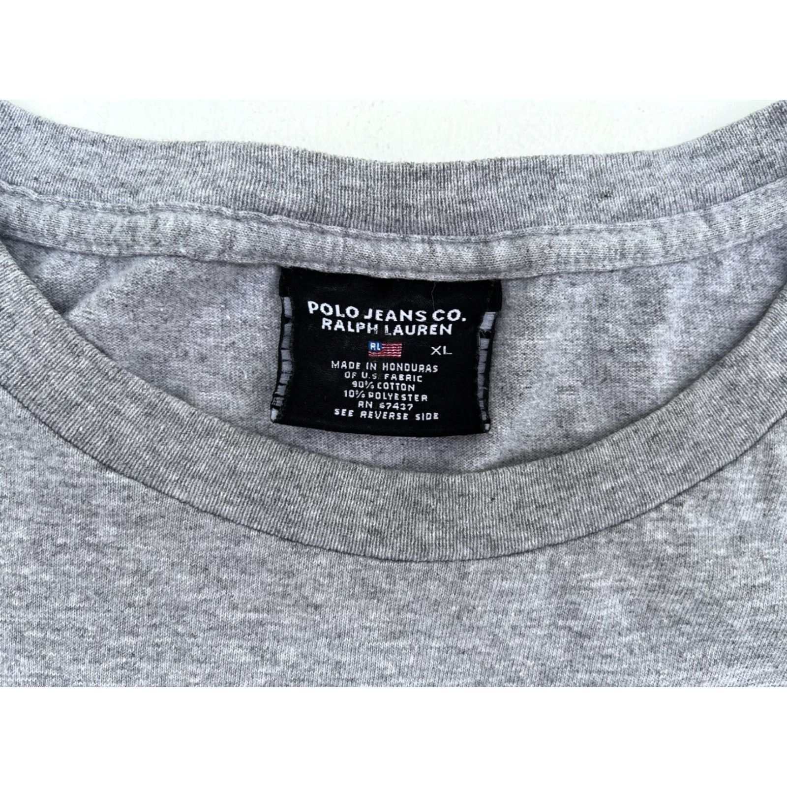 Polo Ralph Lauren VINTAGE Polo Ralph Lauren T-Shirt XL Gray 90s Polo Jeans Co. Men Shirt Size XL Mens Logo 90s Theme Size US XL / EU 56 / 4 - 4 Thumbnail