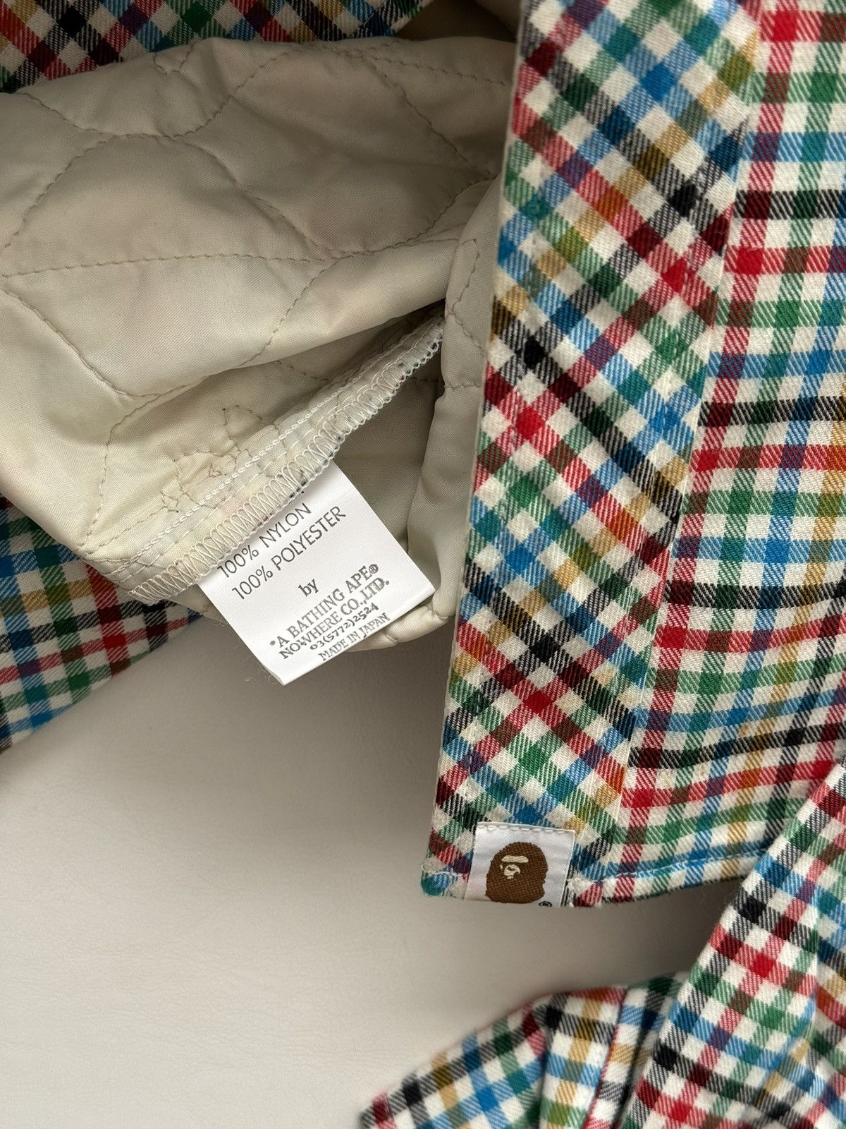 Bape 00’s Quilted Flannel Plaid Button Up Size US M / EU 48-50 / 2 - 6 Thumbnail