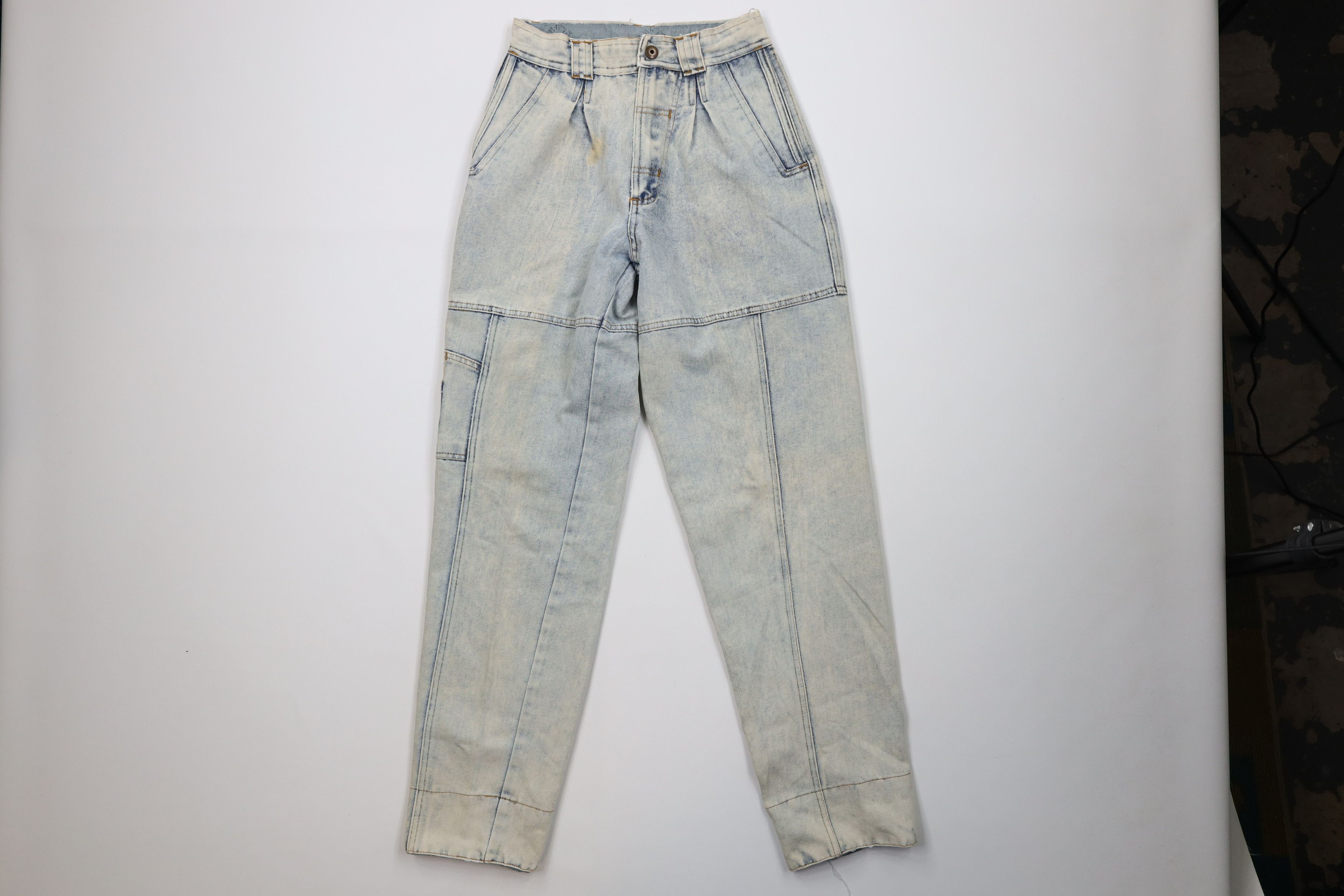 Vintage Vintage 80s 90s Bugle Boy Wash Flip Cuff High Waist Jeans Size 26" / US 2 / IT 38 - 2 Thumbnail