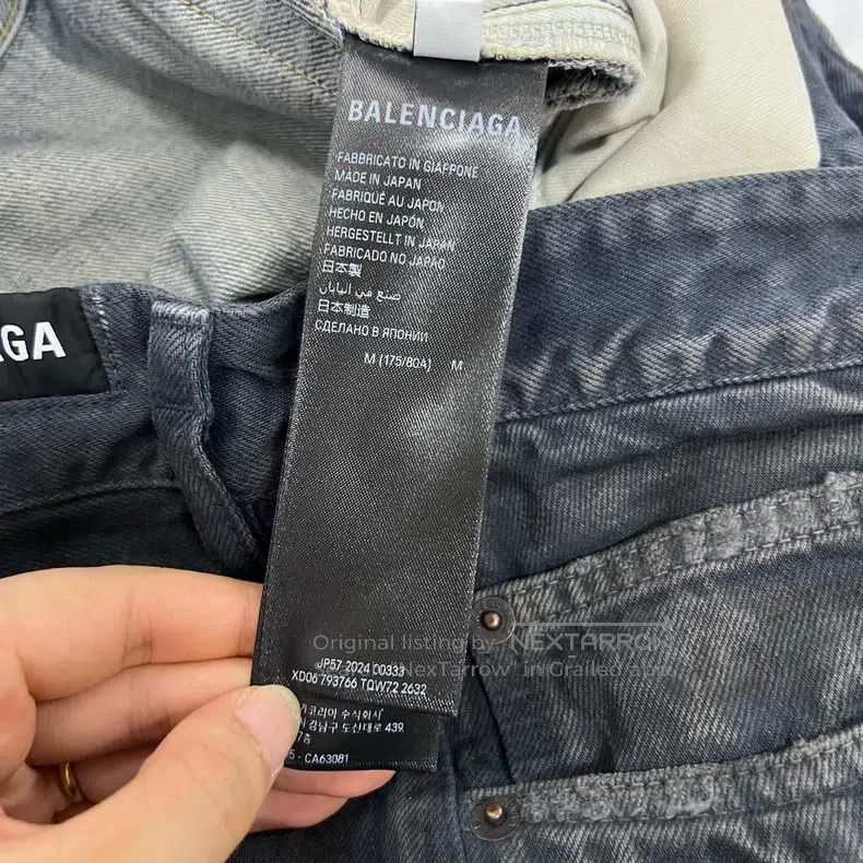 Balenciaga Balenciaga size M Color-Blocked Asymmetrical Denim Pants Size US 27 - 3 Thumbnail